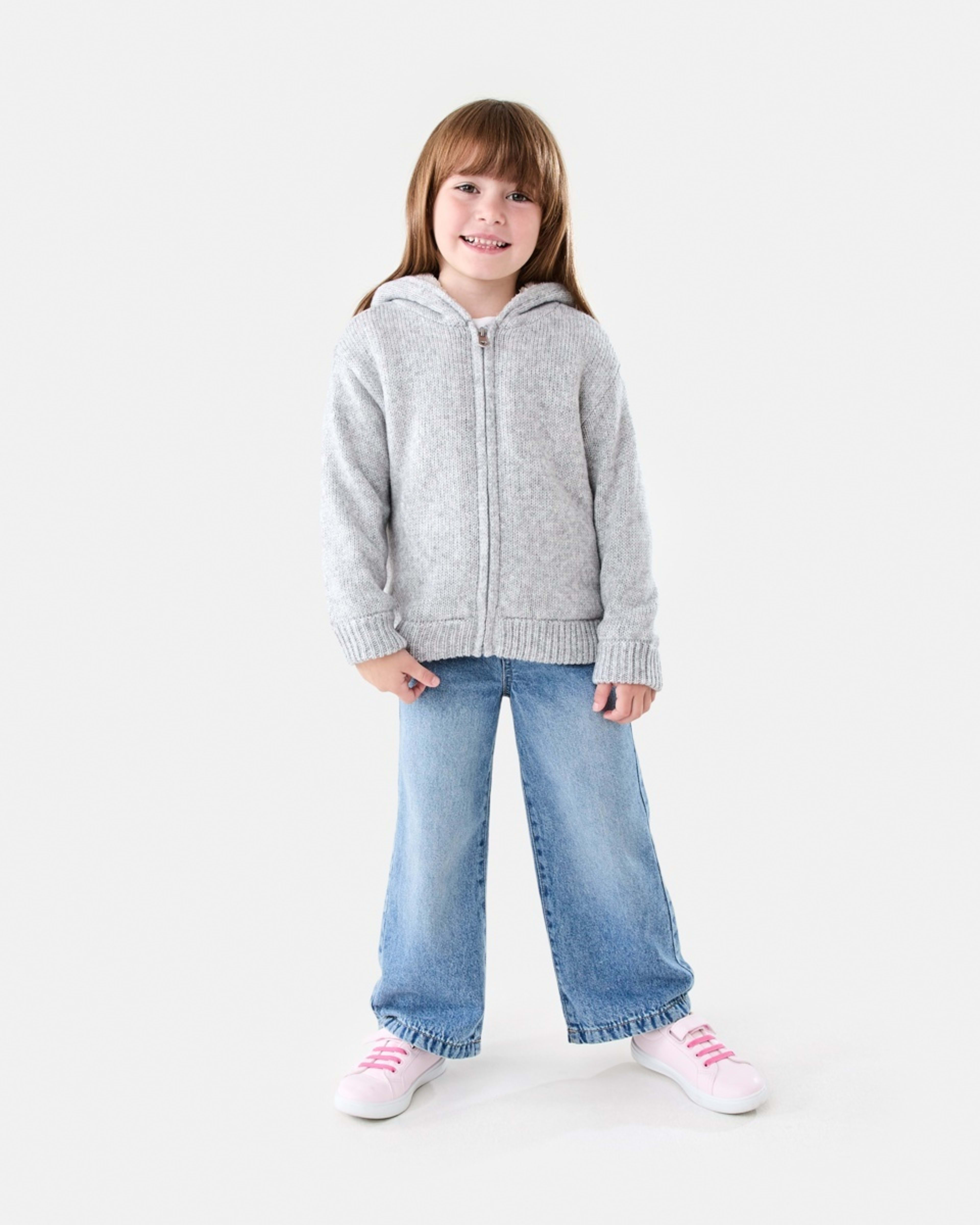 7 Sherpa Lined Cardigan Gry Lurex, 7 of 8