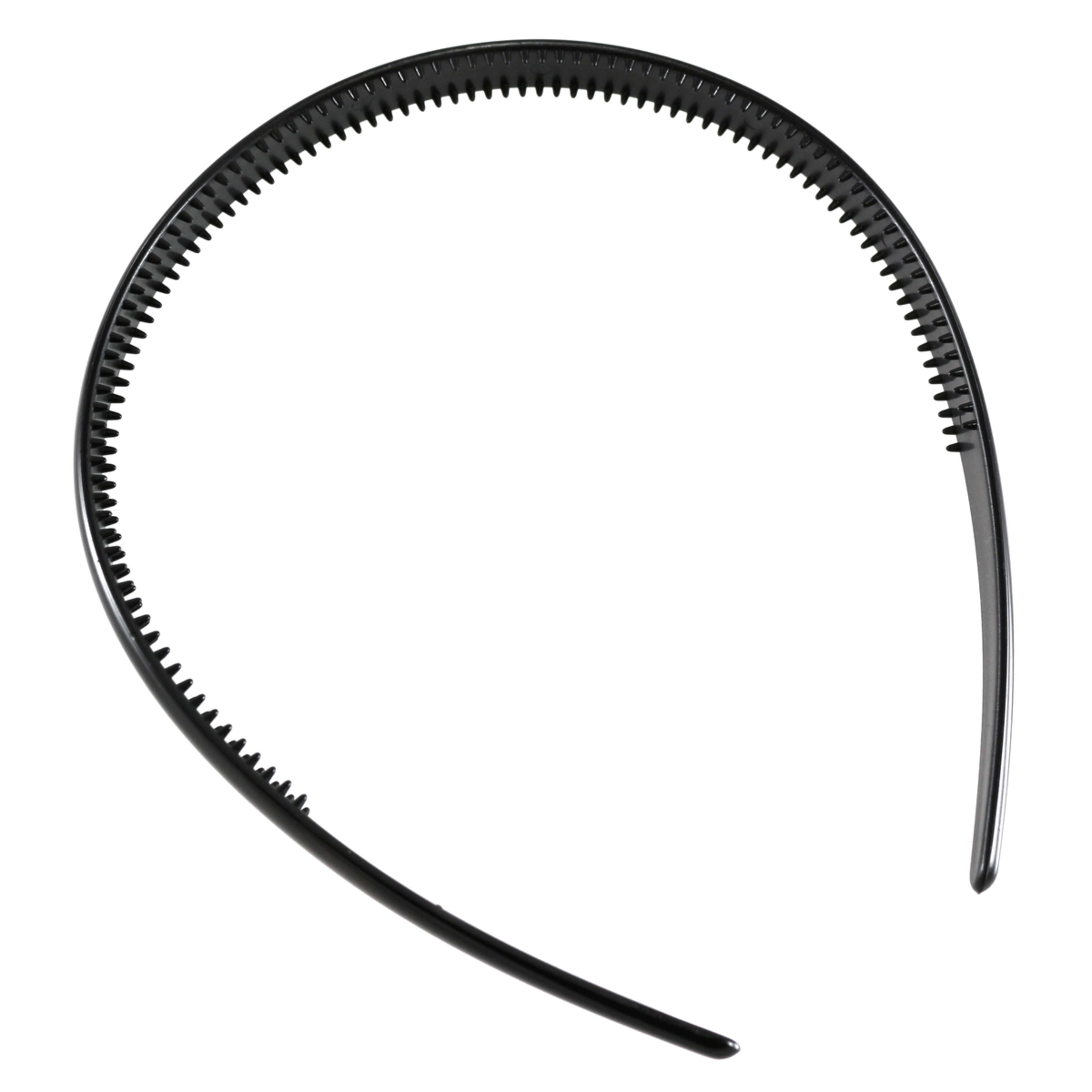 1 Black Narrow Plastic Headband