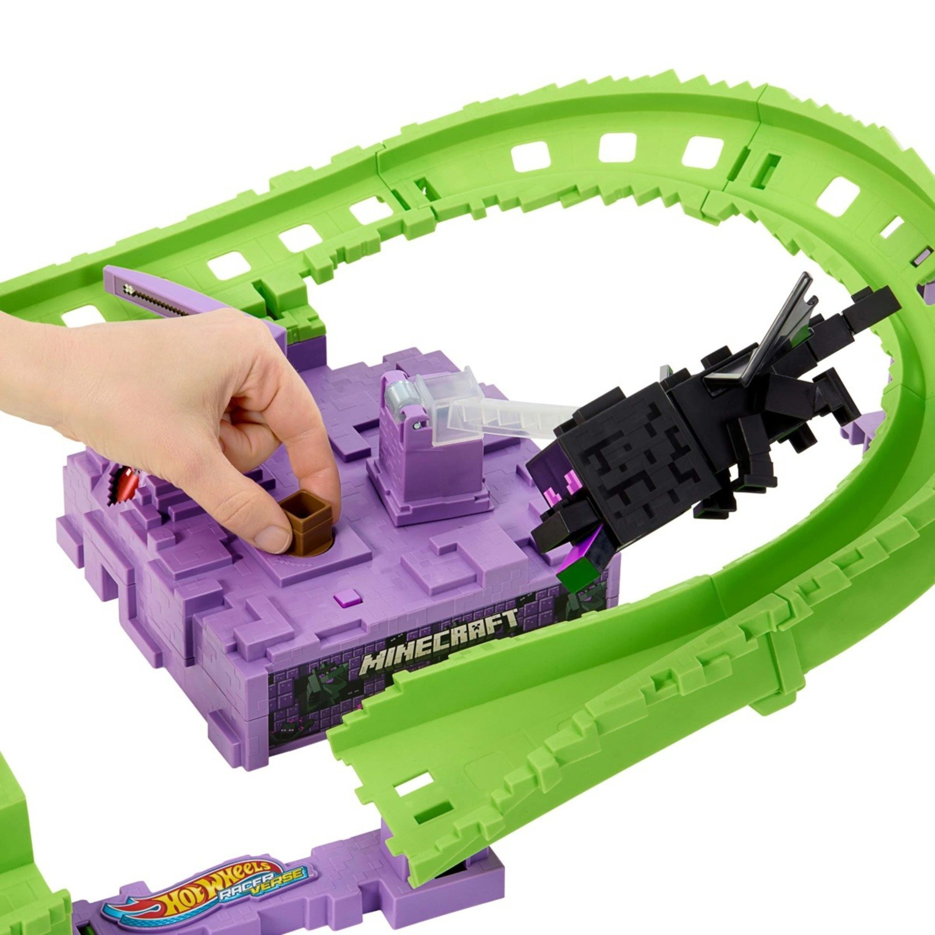 4 Hot Wheels RacerVerse Minecraft Ender Dragon's Last Lap Track Set, 4 of 6