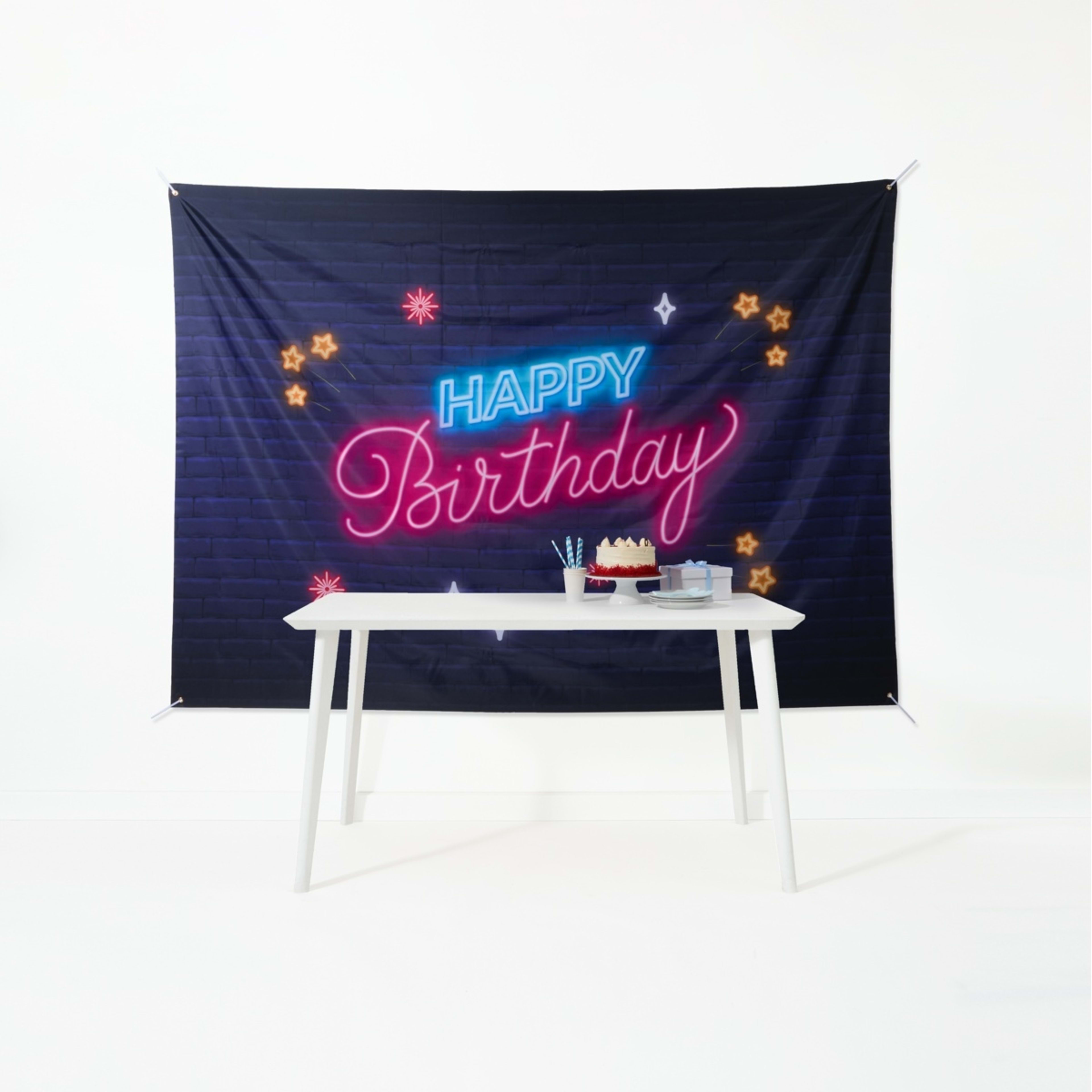 1 Happy Birthday Printed Backdrop