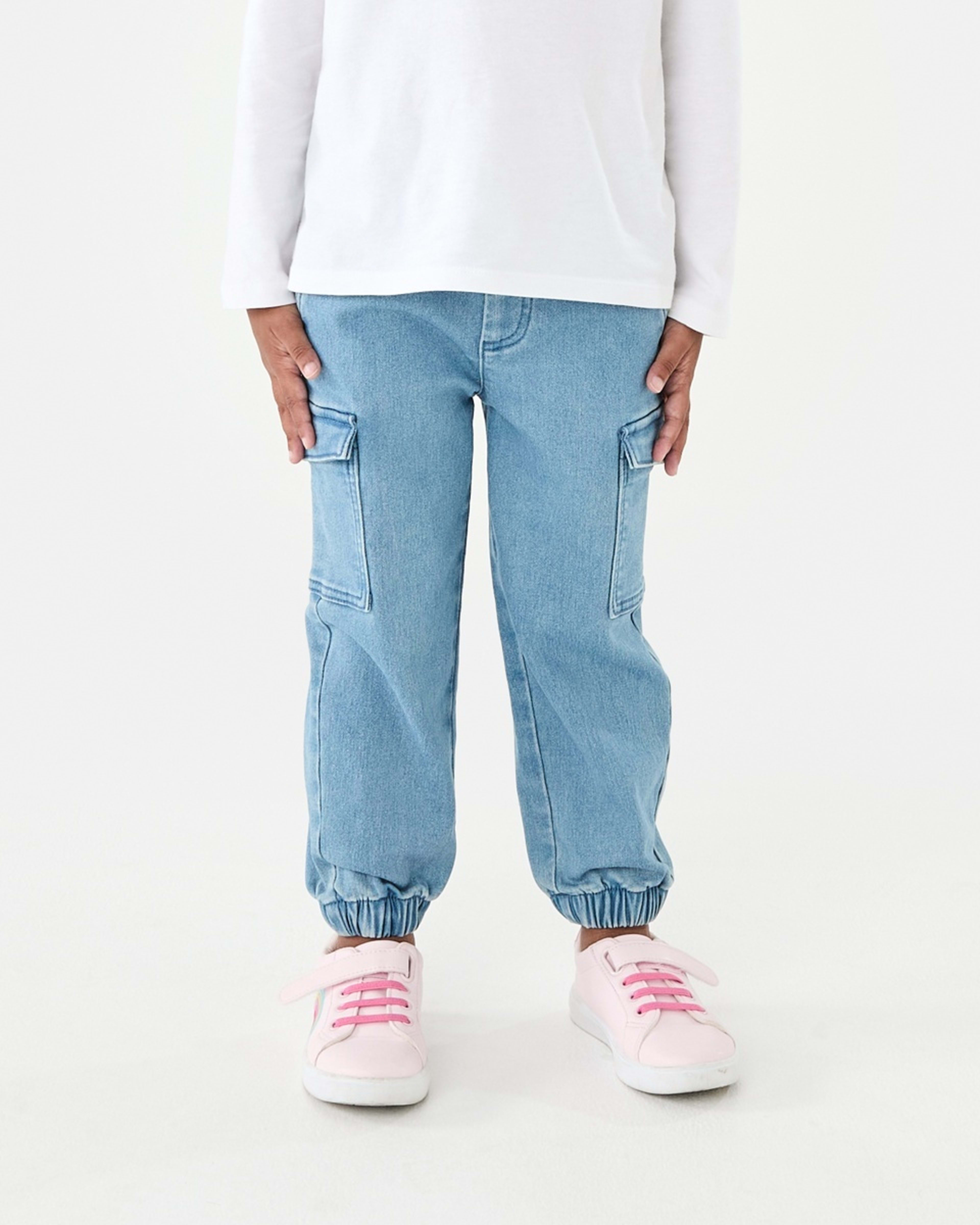 1 Knit Denim Jeans Light Wash