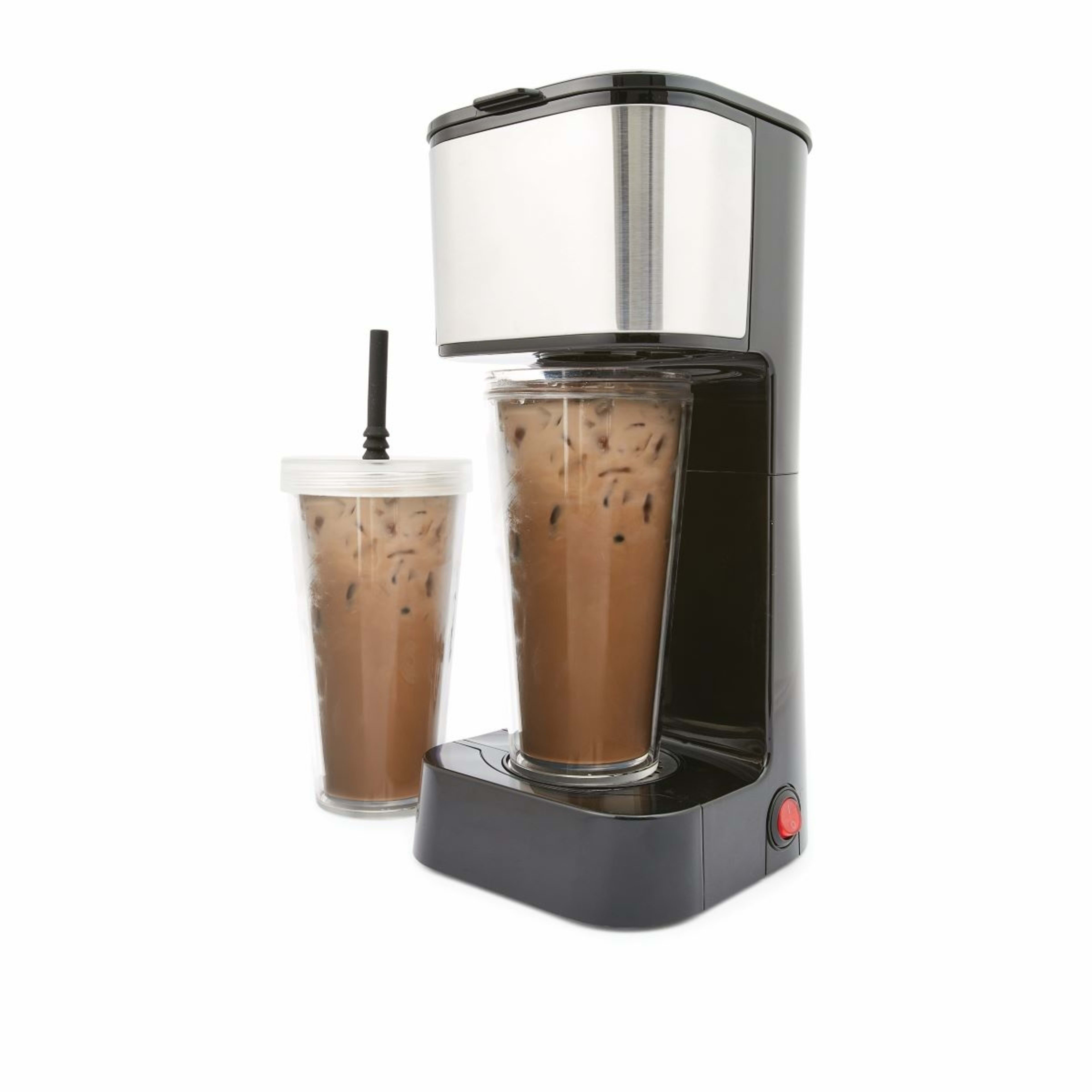 Homecraft Iced Coffee Maker with Insulated Tumbler & Straw ,Black