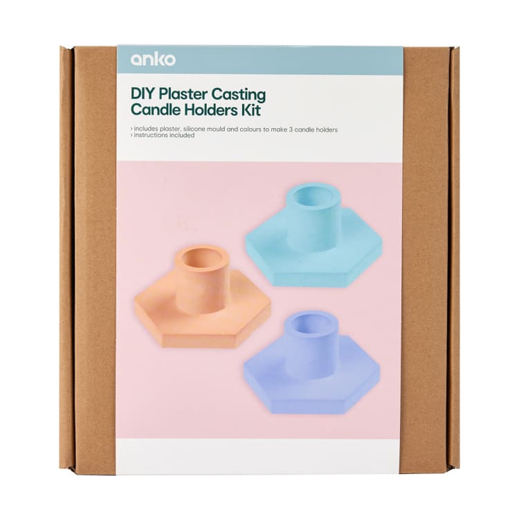 DIY Plaster Casting Candle Holders Kit Kmart