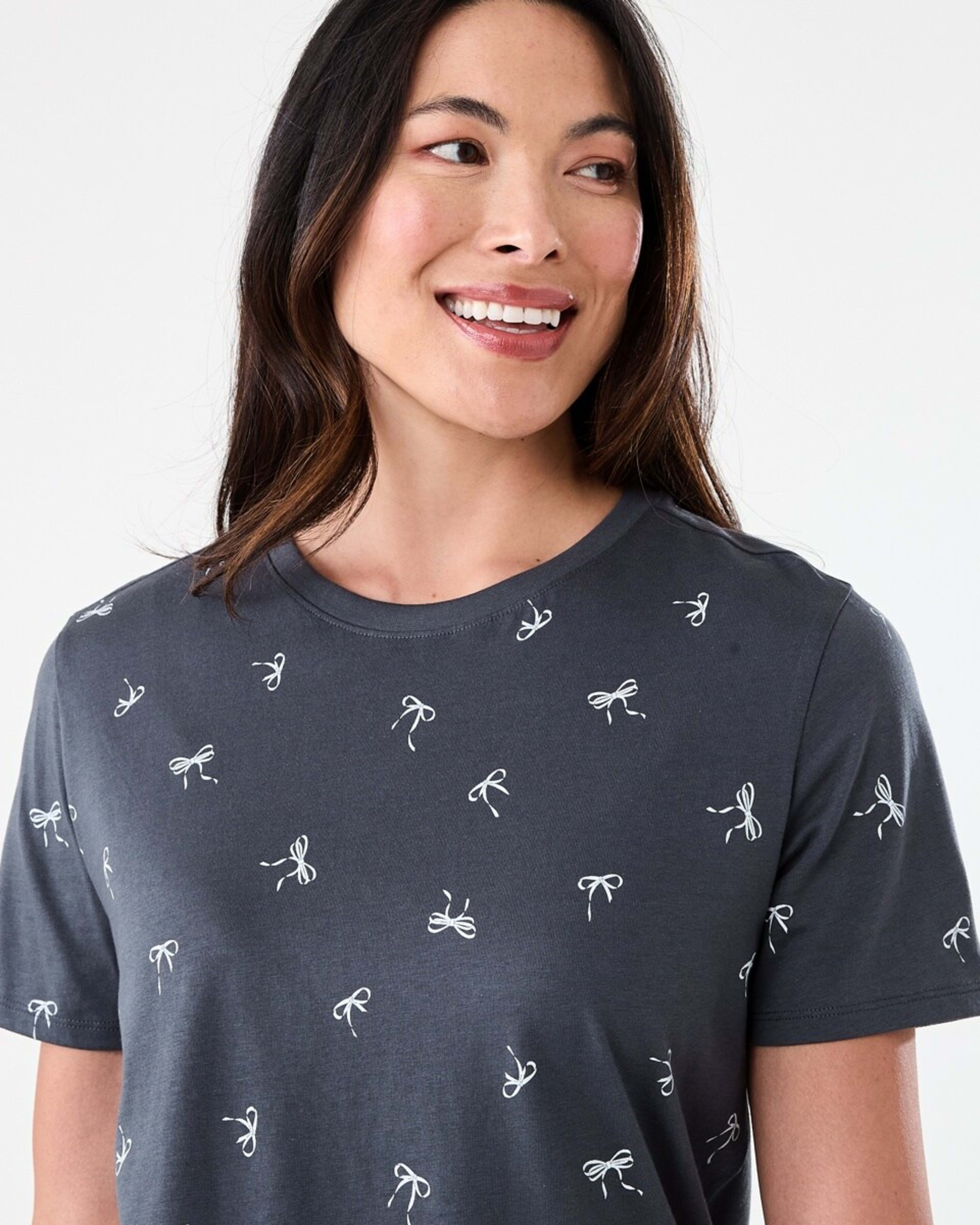 4 Short Sleeve Printed T-shirt BOWS LEAD GREY, 4 of 5