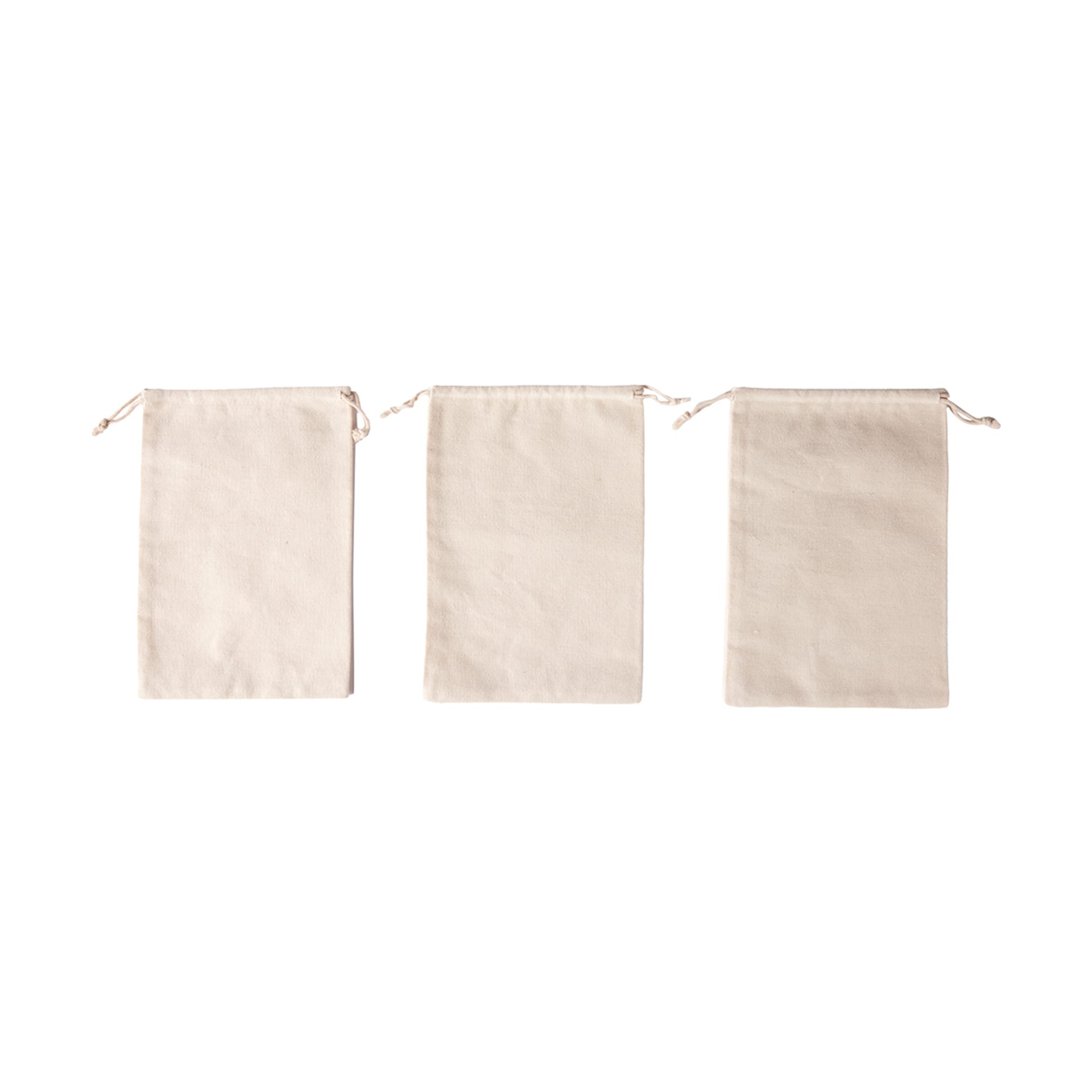 3 Pack Polyester Canvas Drawstring Bags Kmart