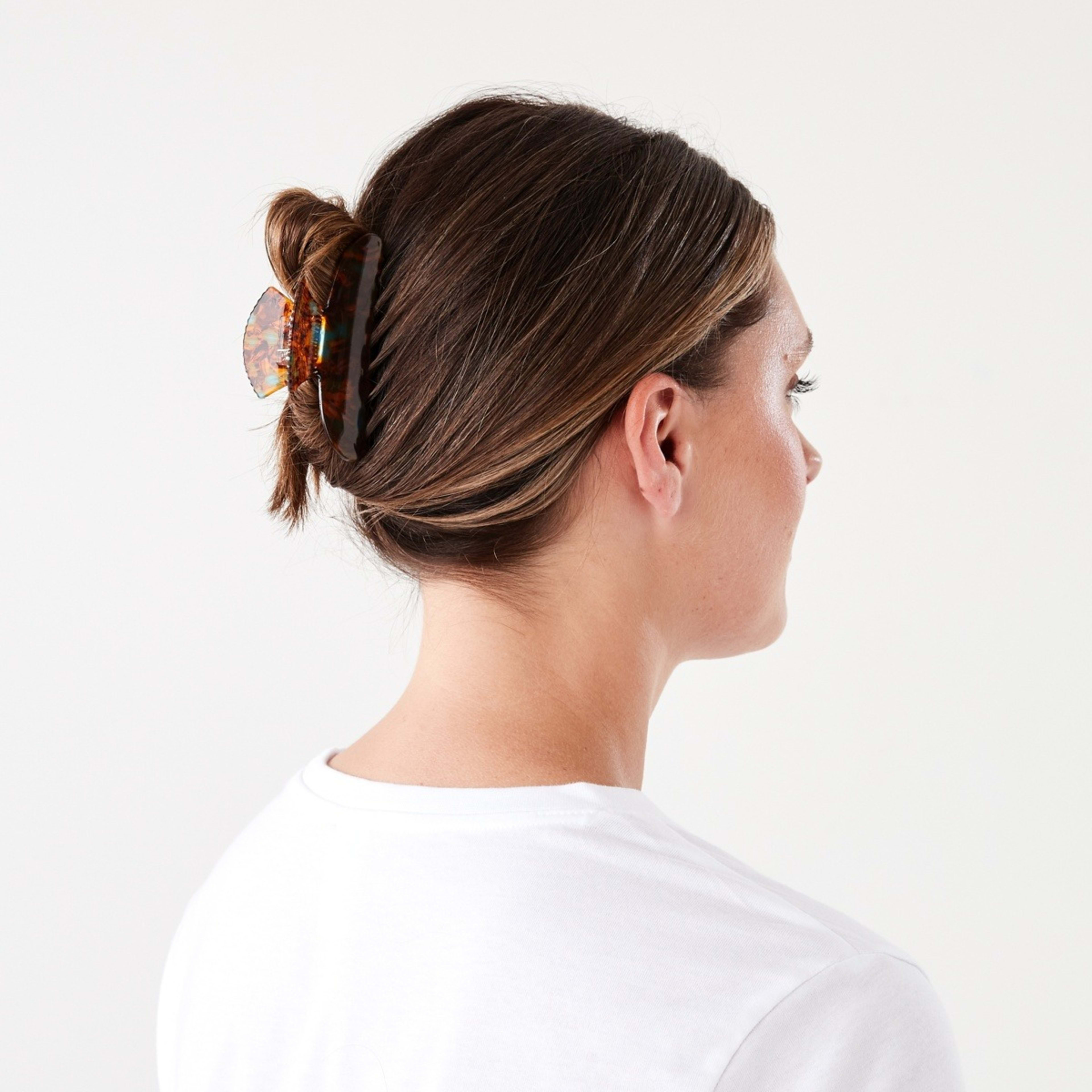 3 Brown Shell Claw Hair Clip, 3 of 4