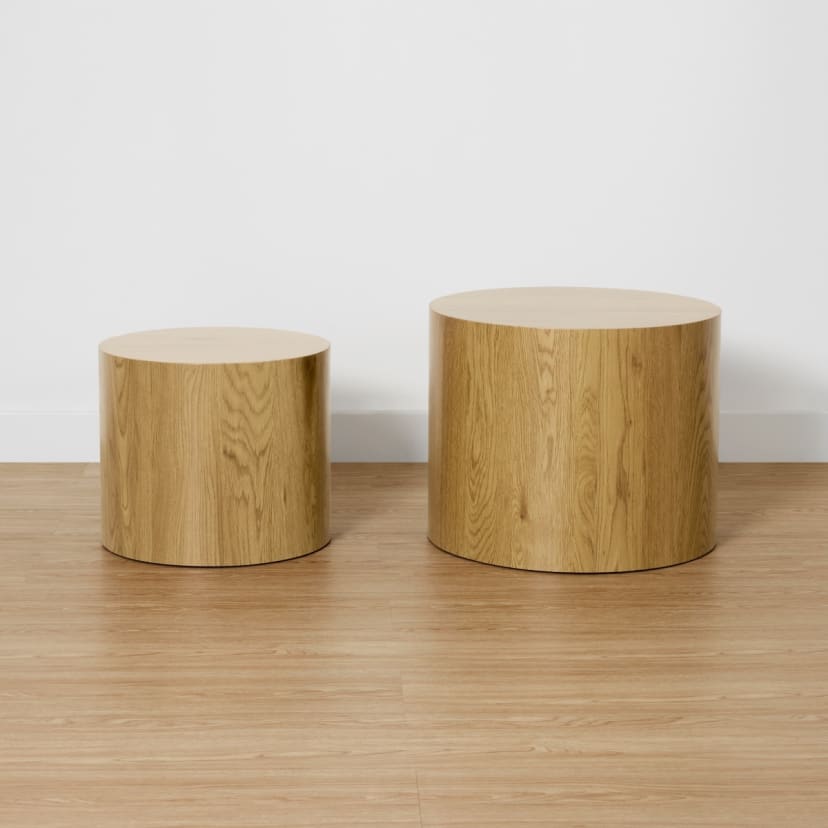 Set of 2 Oak Look Coffee Tables - Kmart