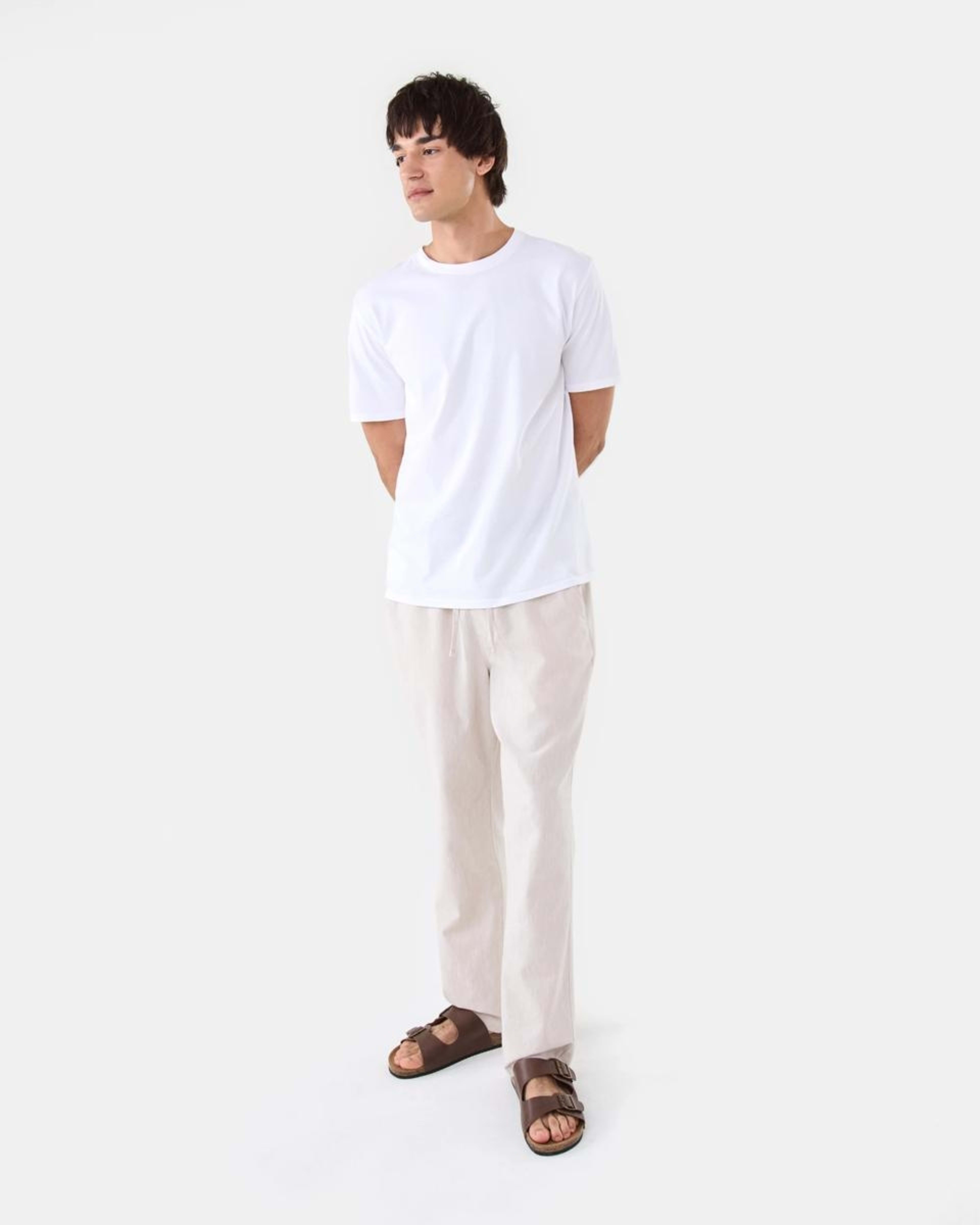 2 Australian Grown Cotton Crew Neck T-shirt WHITE, 2 of 10