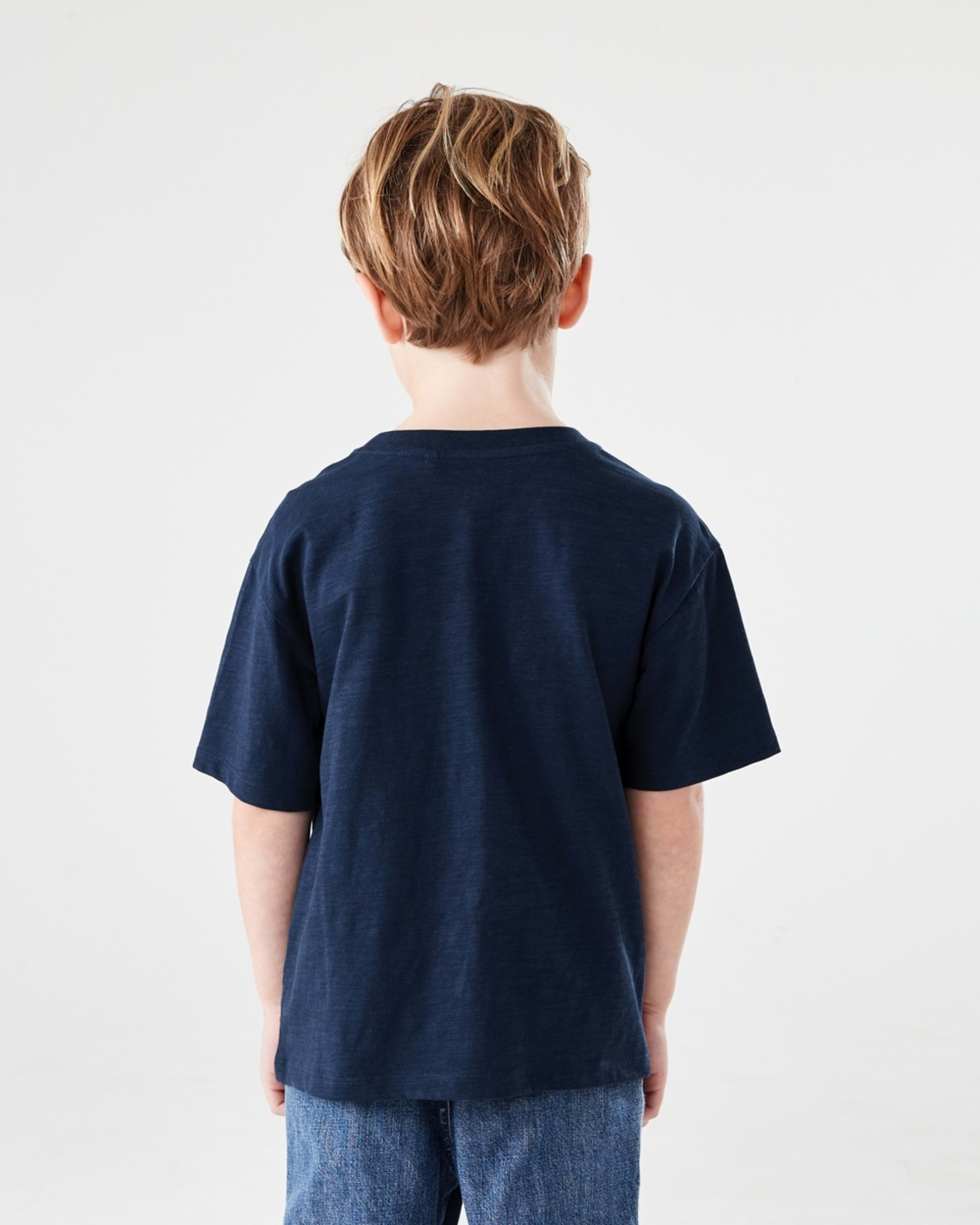 2 Plain Cotton T-shirt DRESS BLUE, 2 of 6