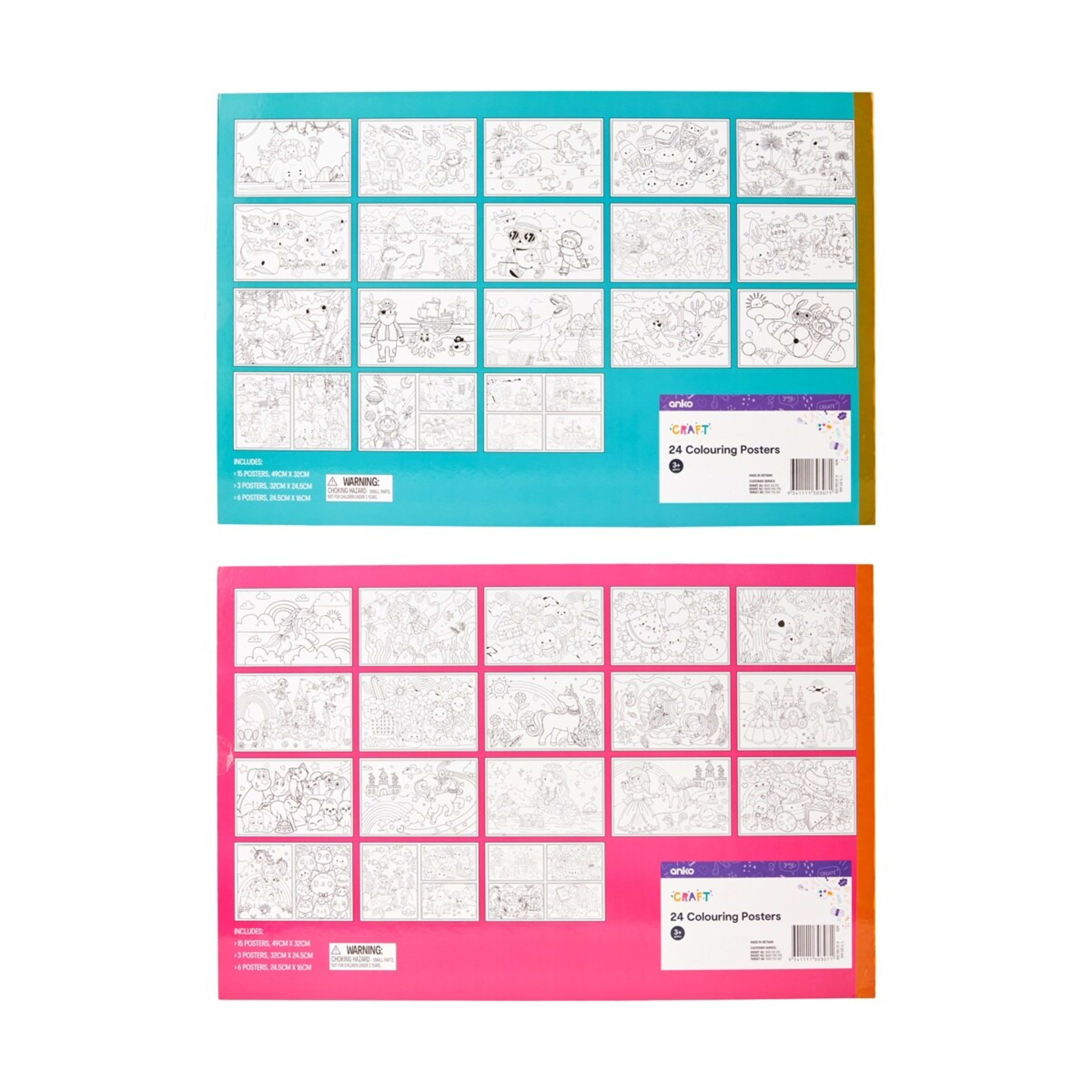 3 24 Colouring Posters - Assorted, 3 of 3