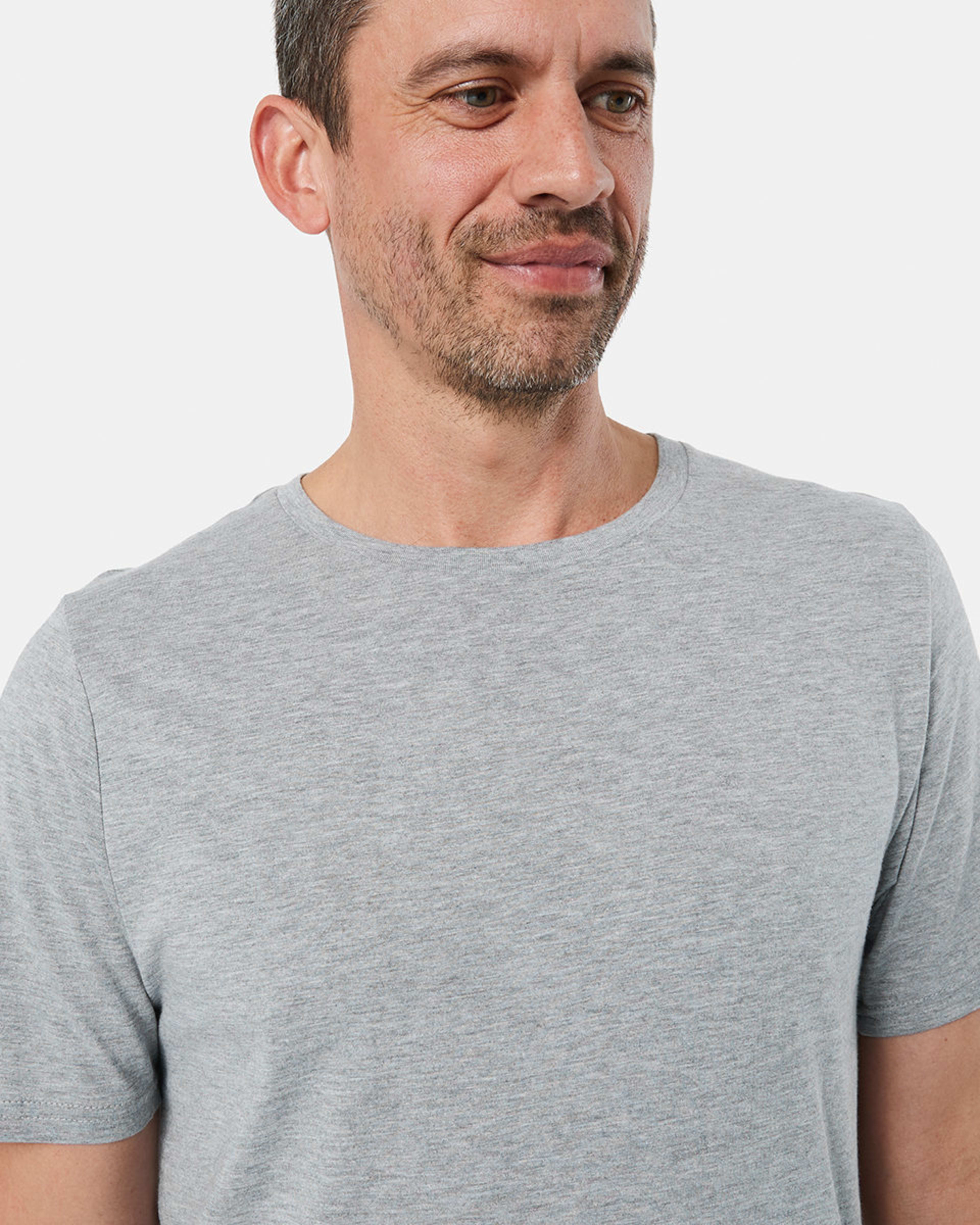 4 Short Sleeve Modal Blend Sleep Top Grey Marle, 4 of 5