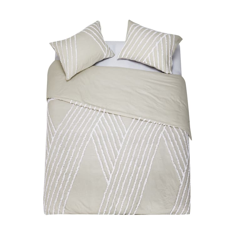 Phoenix Cotton Quilt Cover Set King Bed, Beige Kmart