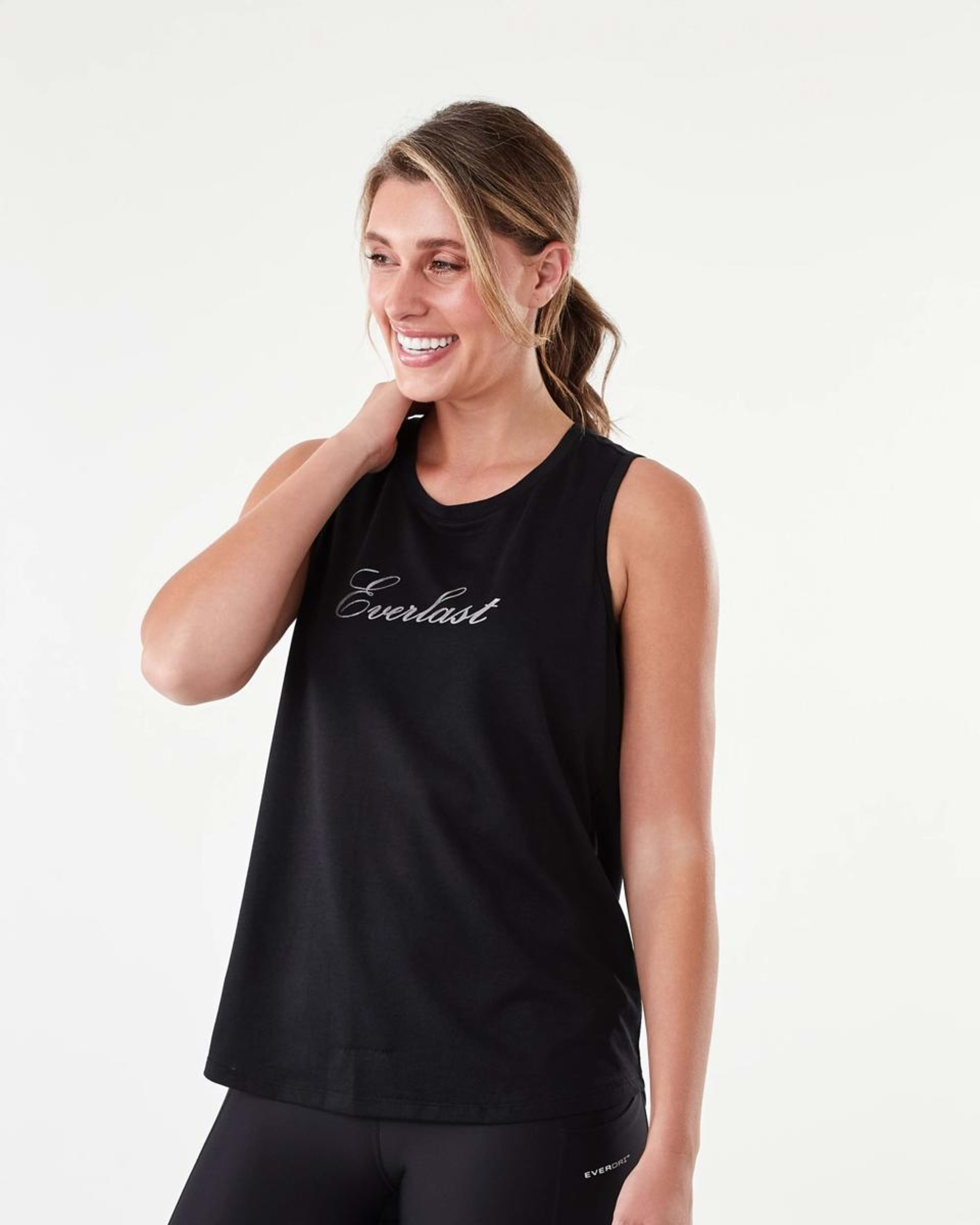 2 Everlast Womens Keyhole Tank Black, 2 of 8