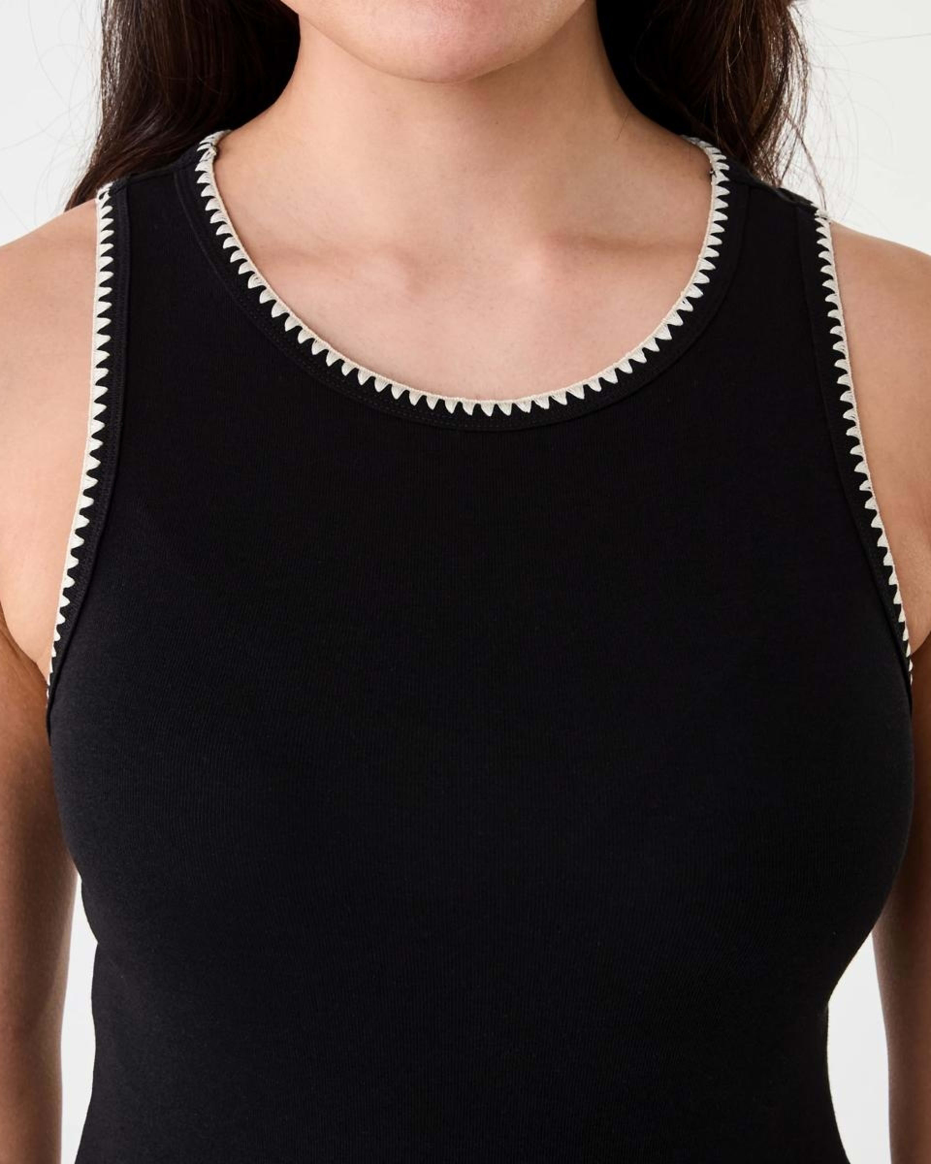 5 Sleeveless Whip Stitch Tank Black, 5 of 5