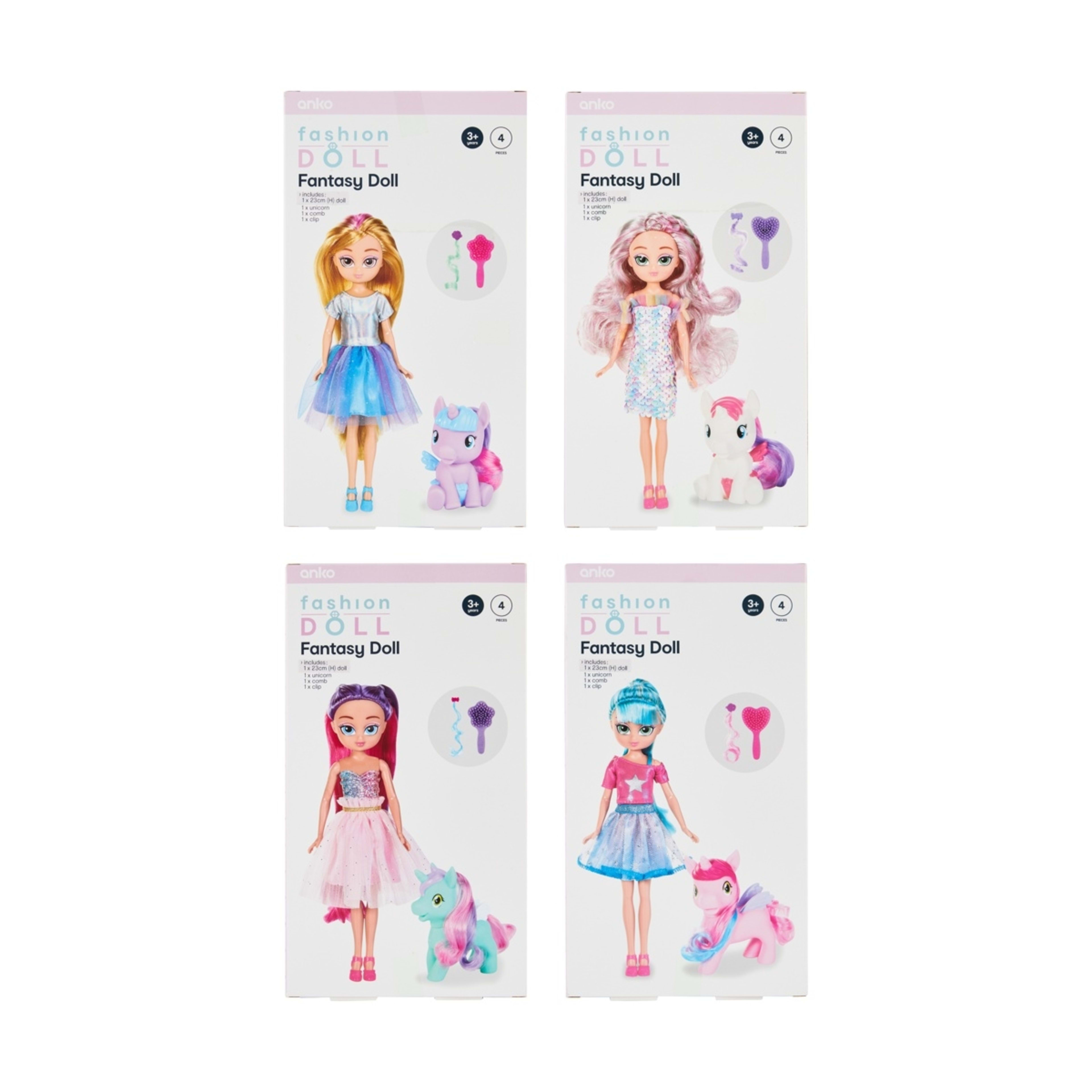 7 4 Piece Fashion Fantasy Doll - Assorted, 7 of 7