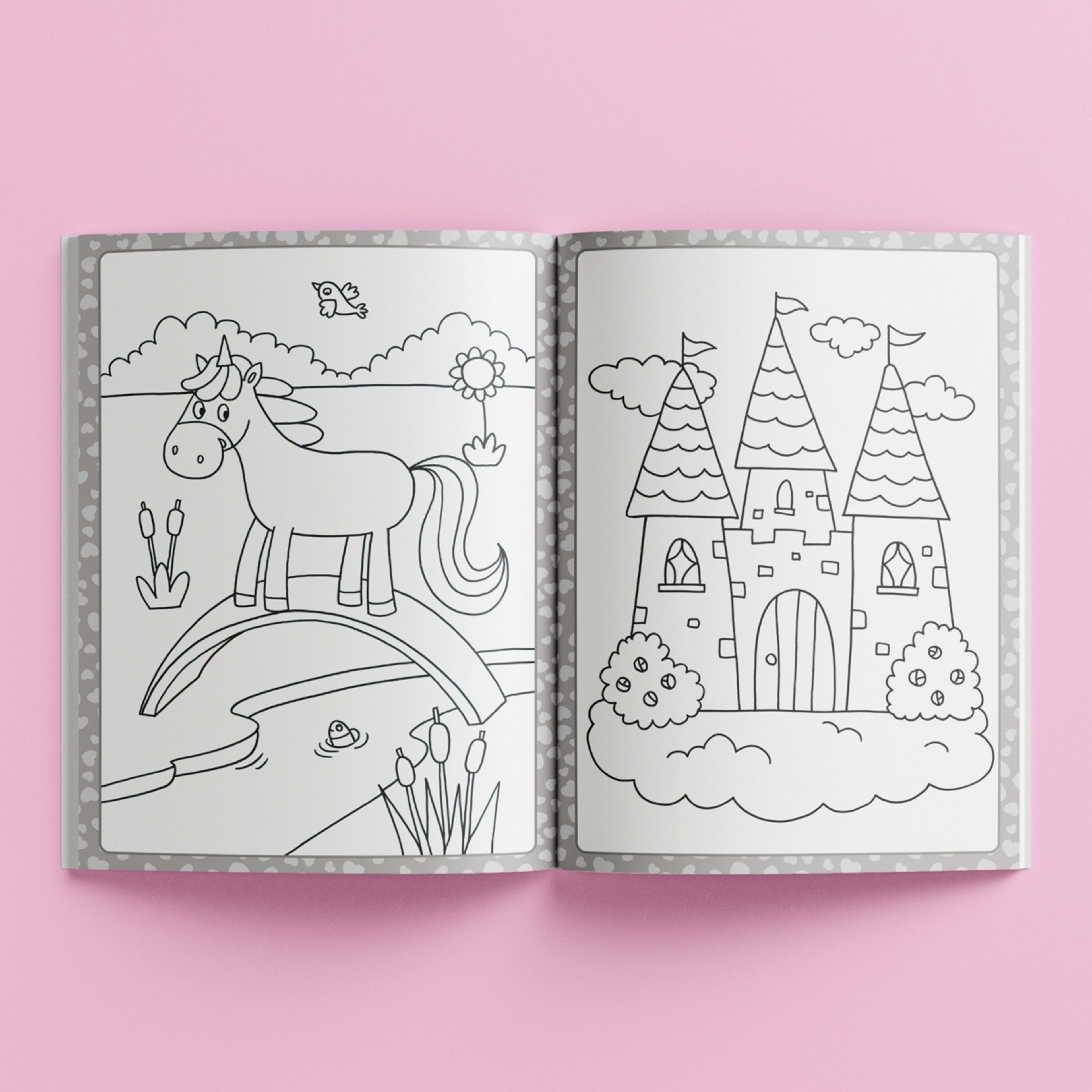 Mega Colouring Unicorns by Hannah Wood - Book - Kmart