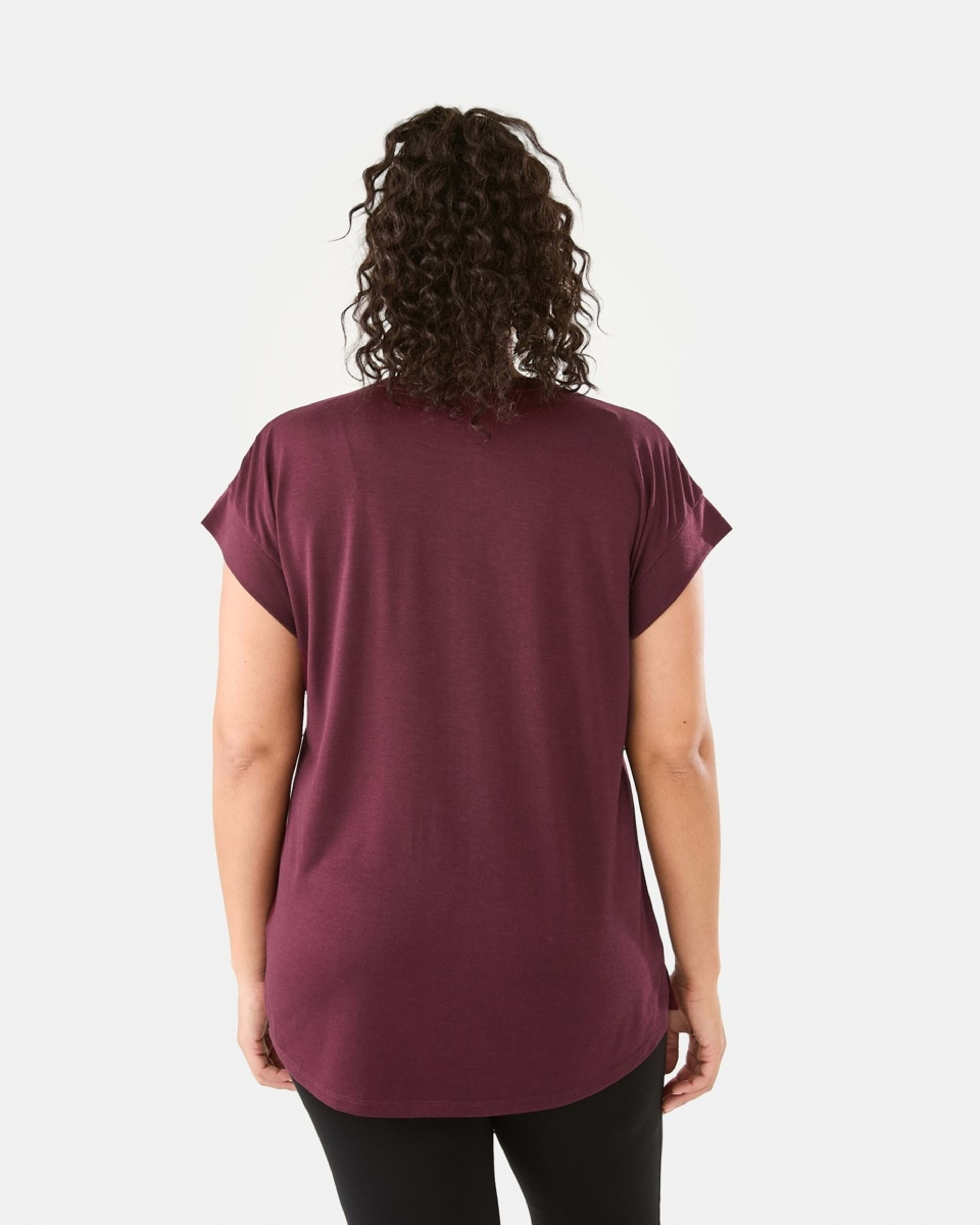 3 Everlast Womens Relaxed Long T-shirt Cherry, 3 of 7