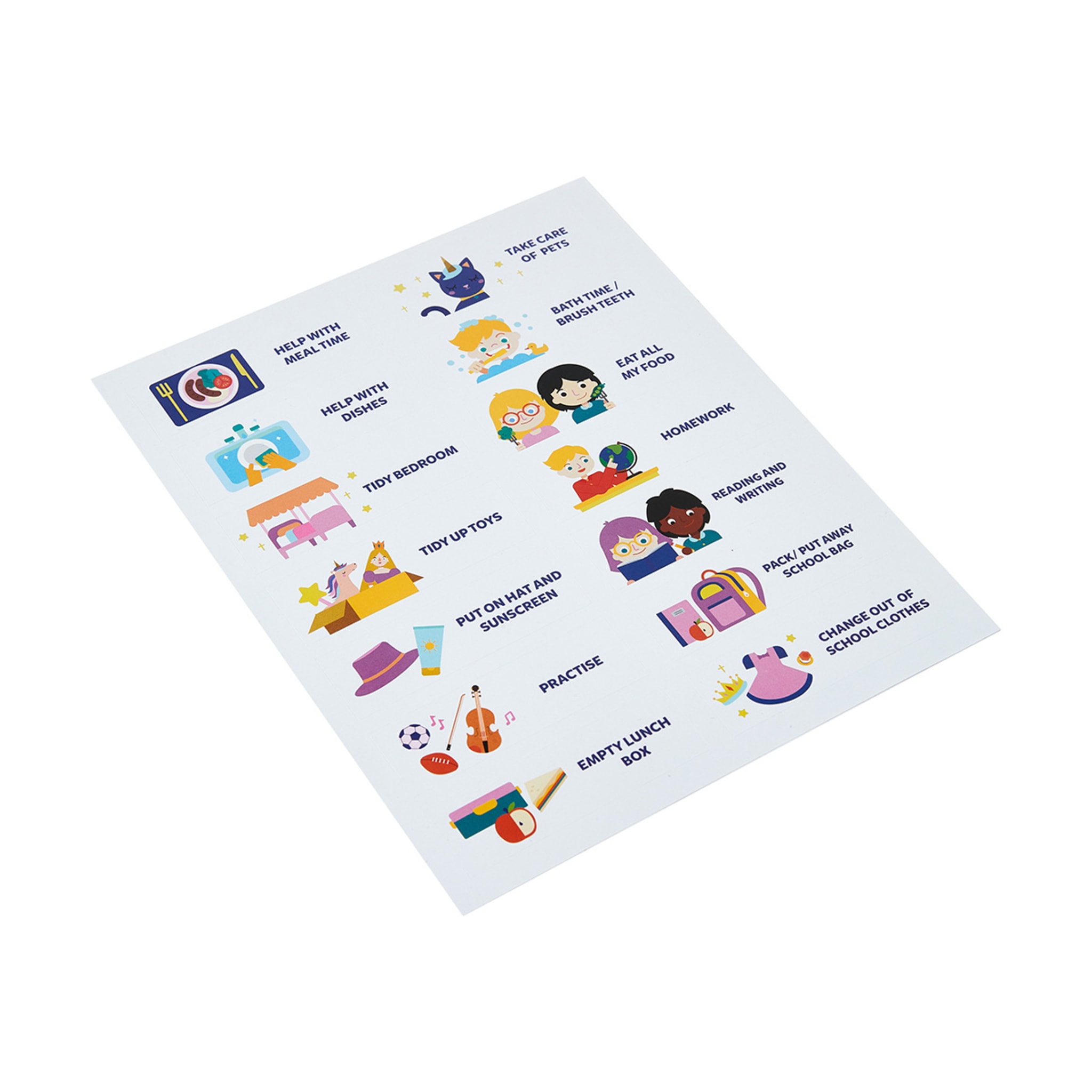 Reward Chart Daily Tasks Unicorn Kmart