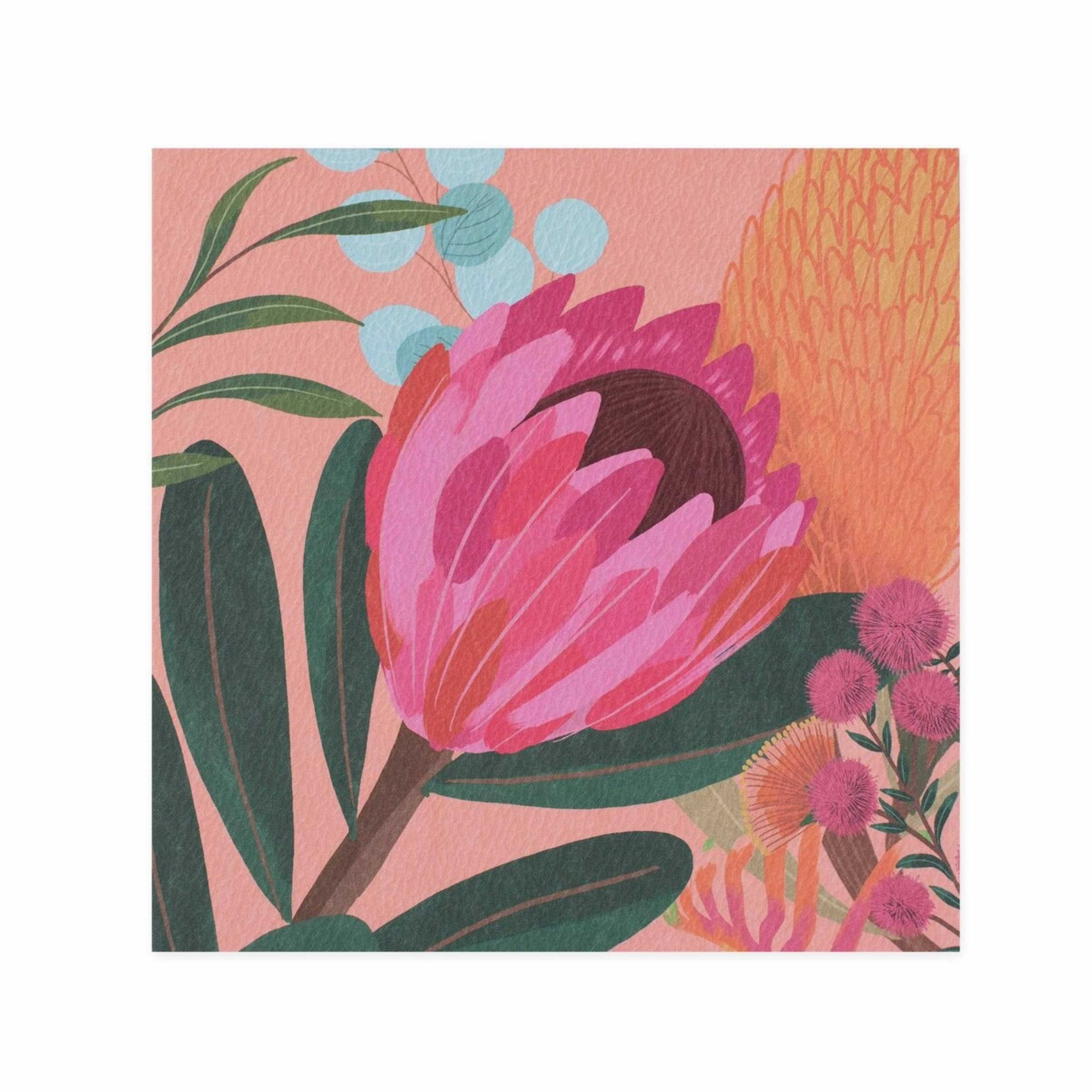 3 Hallmark x Christie Williams Gallery Blank Greeting Card - Pink Ice Protea, 3 of 3