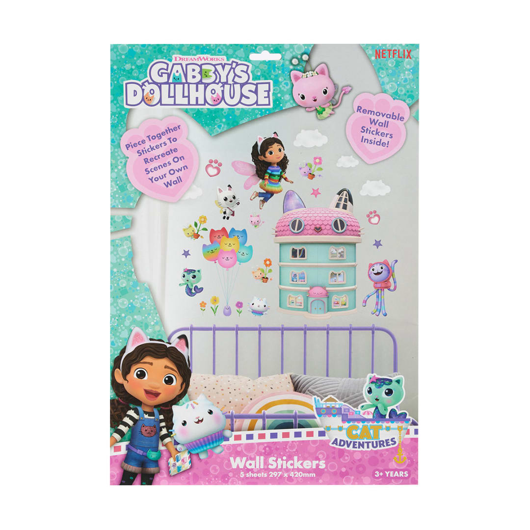 DreamWorks Gabby's Dollhouse Cat Adventures Wall Stickers Kmart