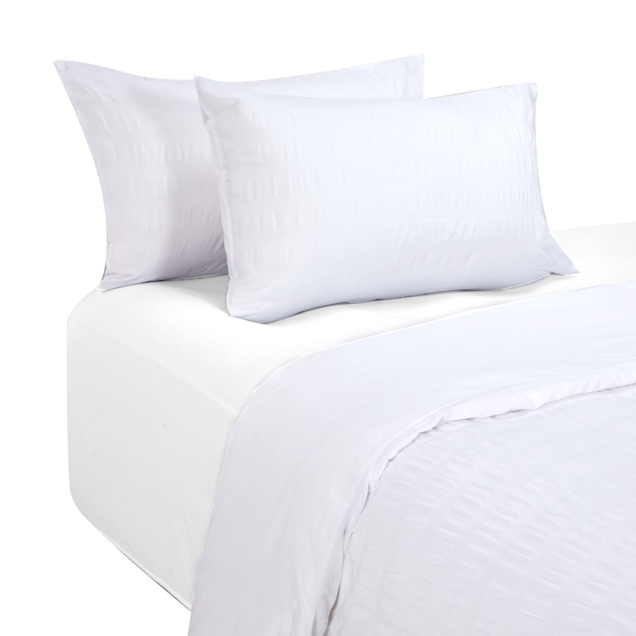 Amity Seersucker Quilt Cover Set King Bed, White Kmart