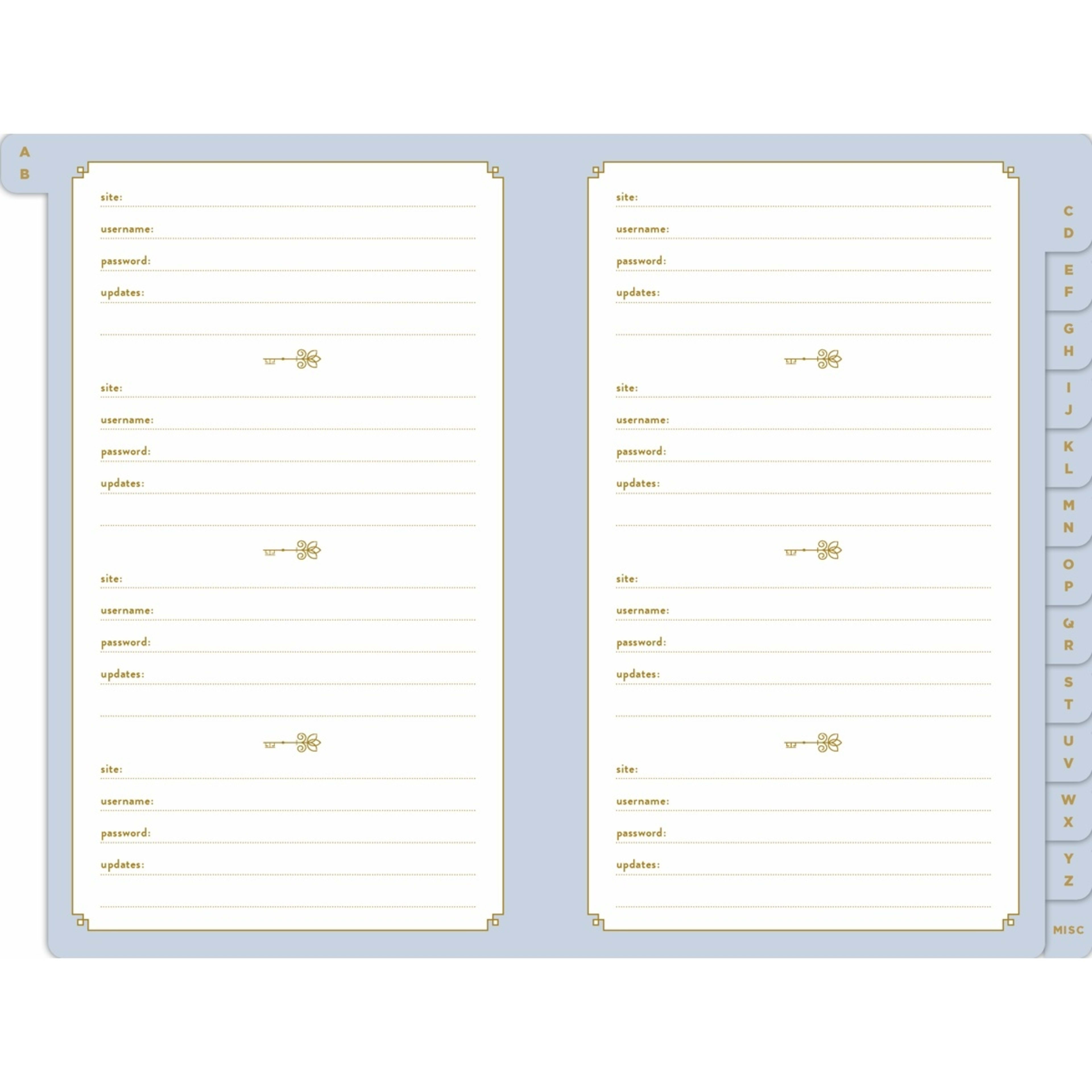 2 Password Keeper Journal - Book, 2 of 2