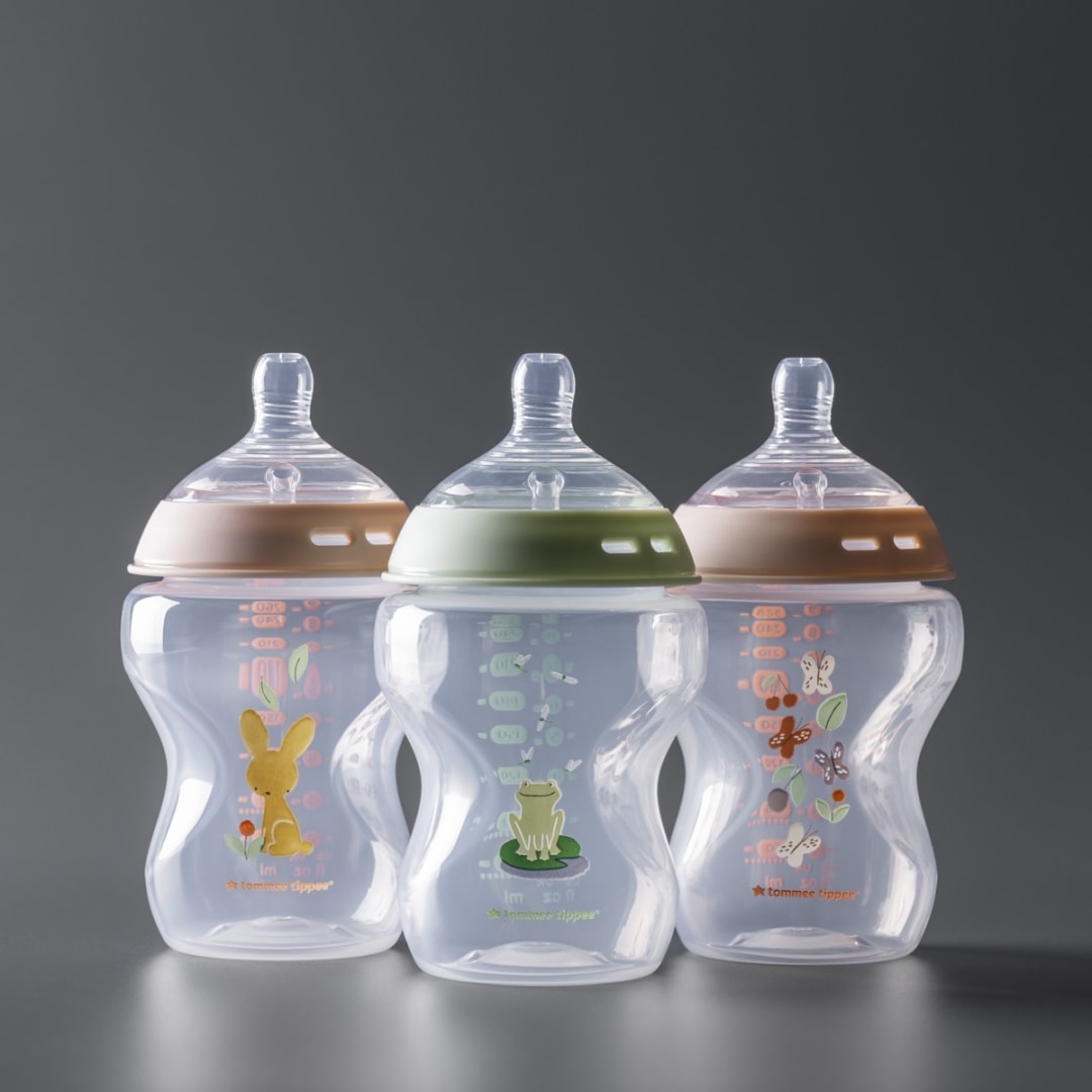 3 Pack Tommee Tippee Natural Start Decorated Baby Bottles Kmart