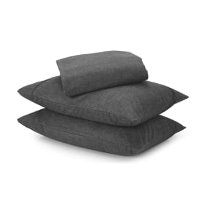 Marle Cotton Flannelette Sheet Set - Queen Bed, Dark Grey - Kmart