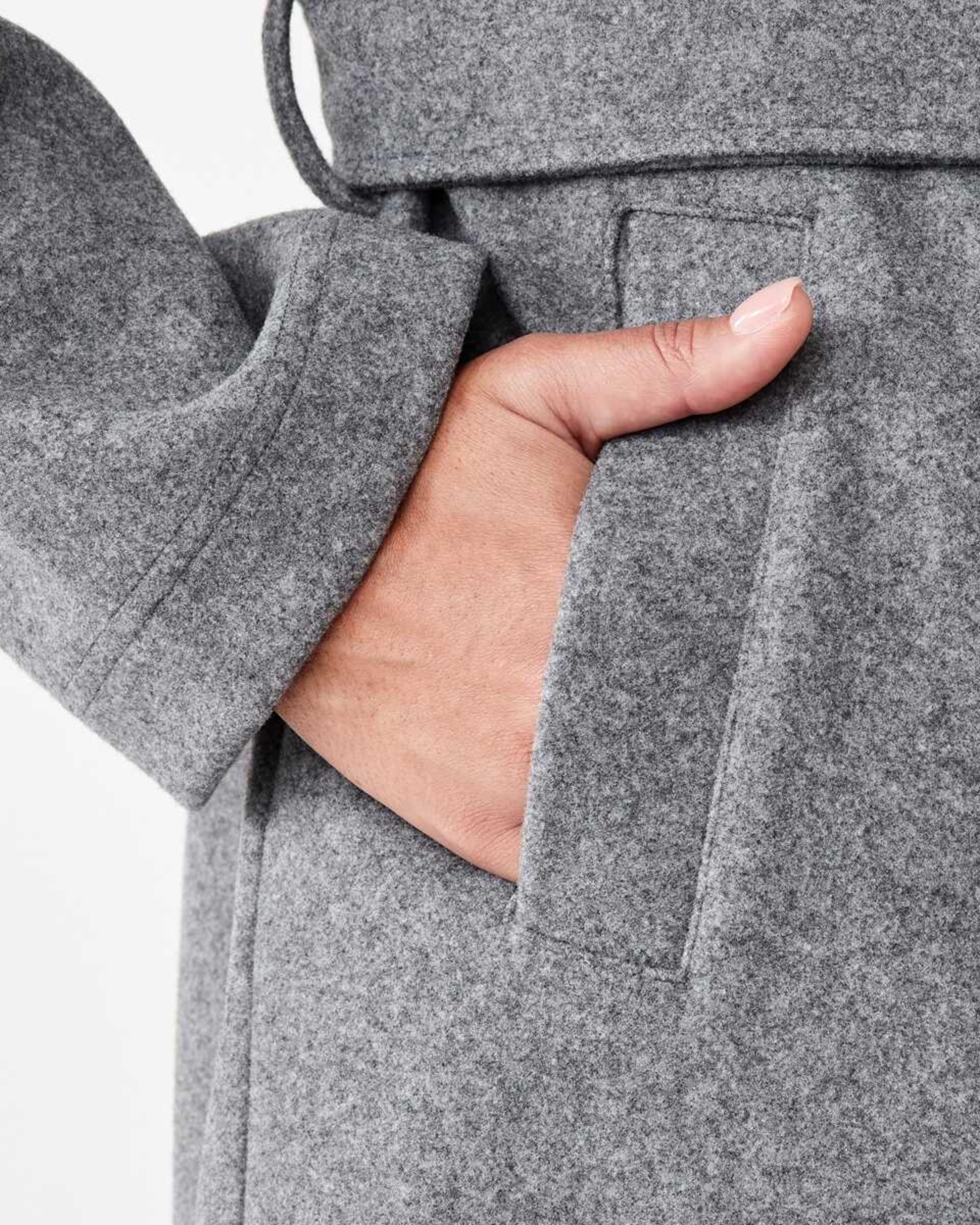 8 Oversized Coat with Belt Char Marle, 8 of 9