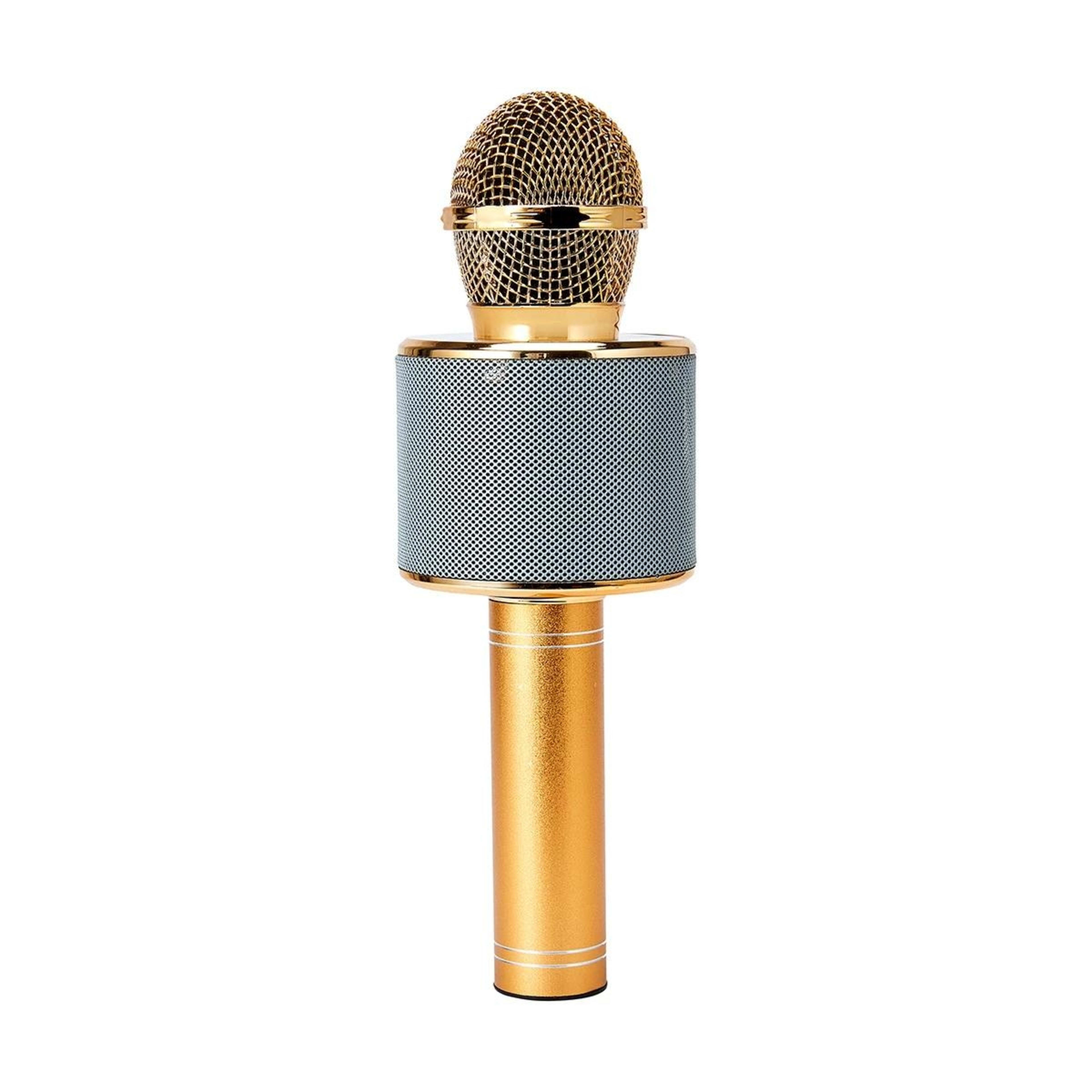 3 Karaoke Bluetooth Microphone - Gold Look, 3 of 8