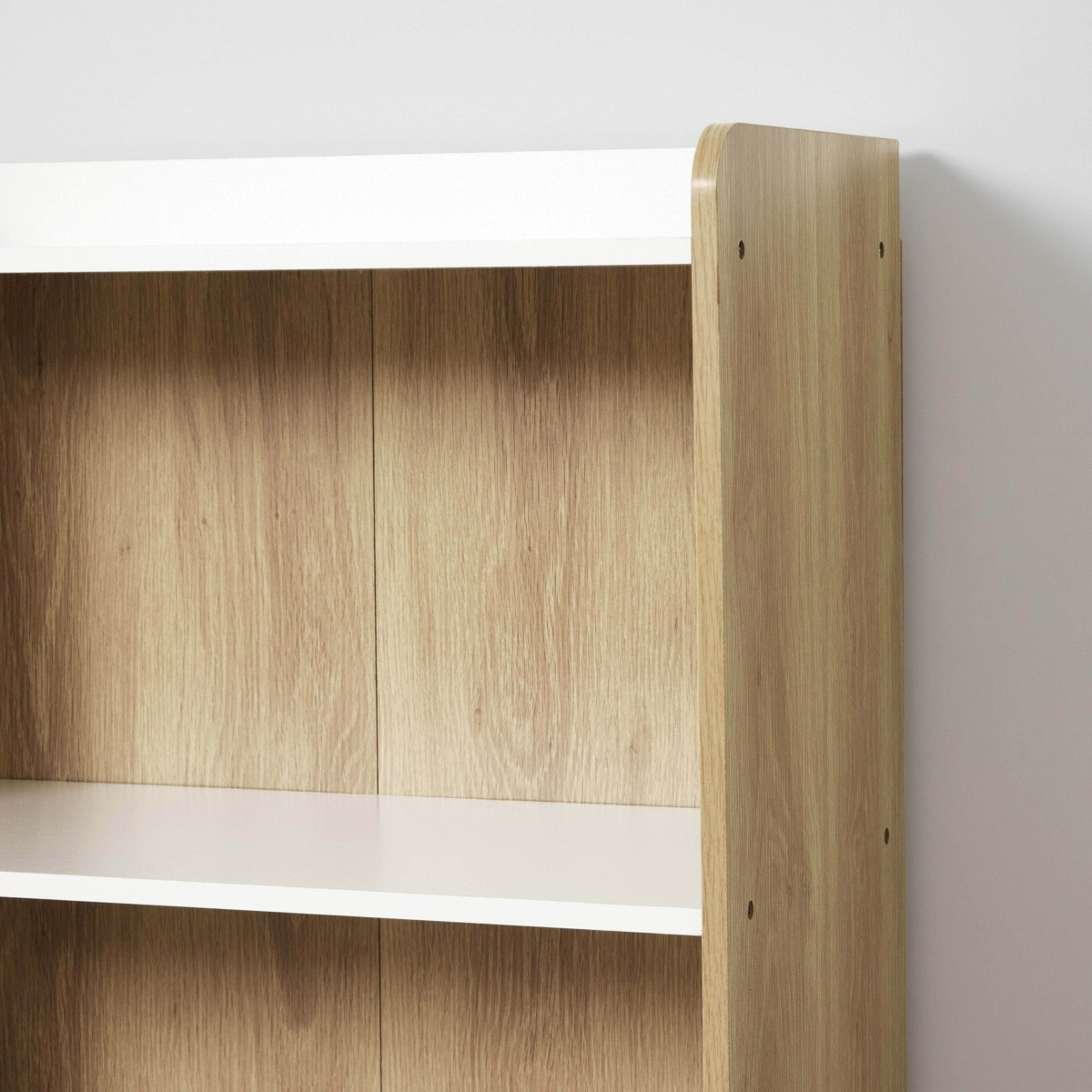 8 Oak Look and White Shelf with Cupboard, 8 of 10
