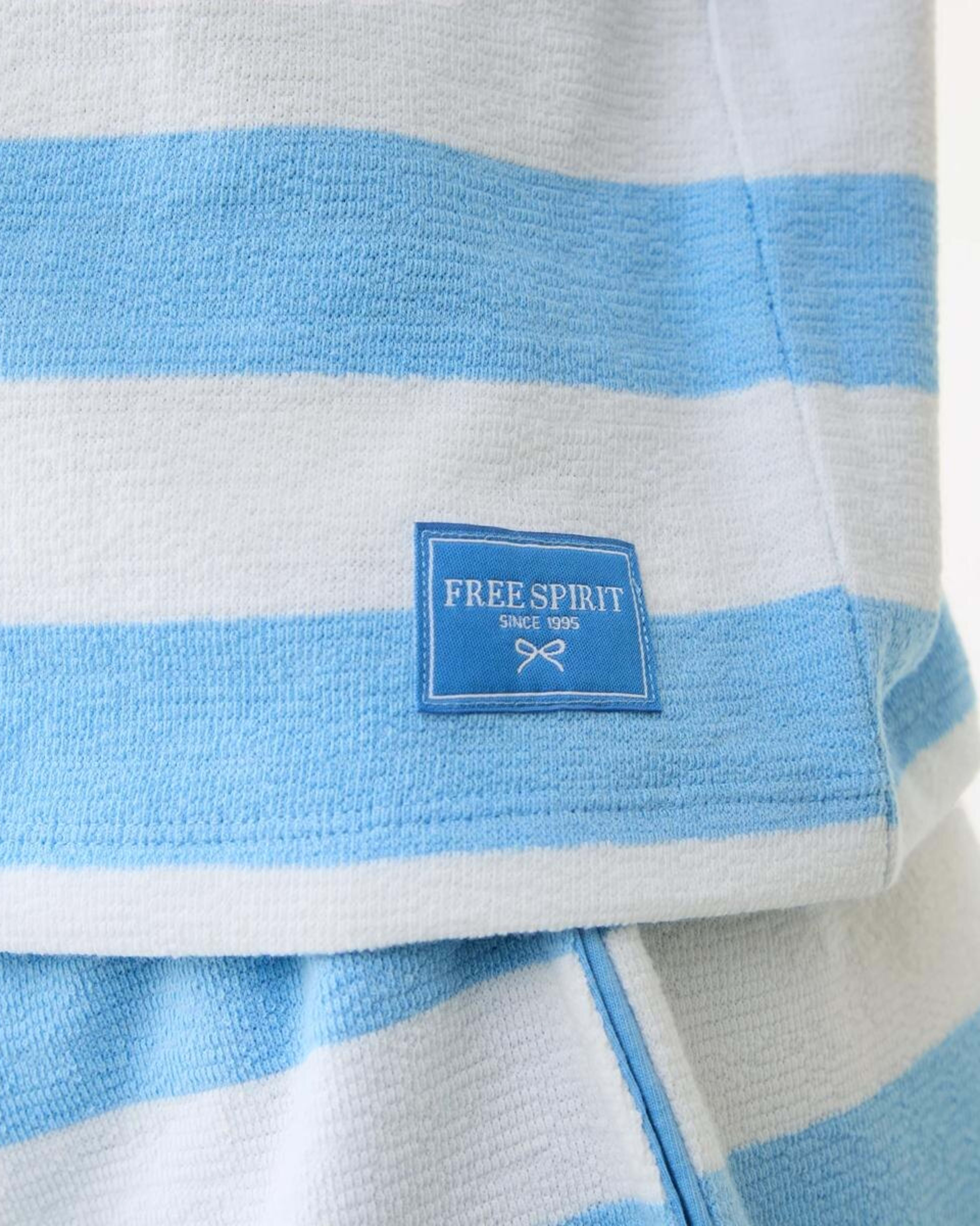 5 Textured Set BLOCK STRIPE BELLFLOWER BLUE, 5 of 9