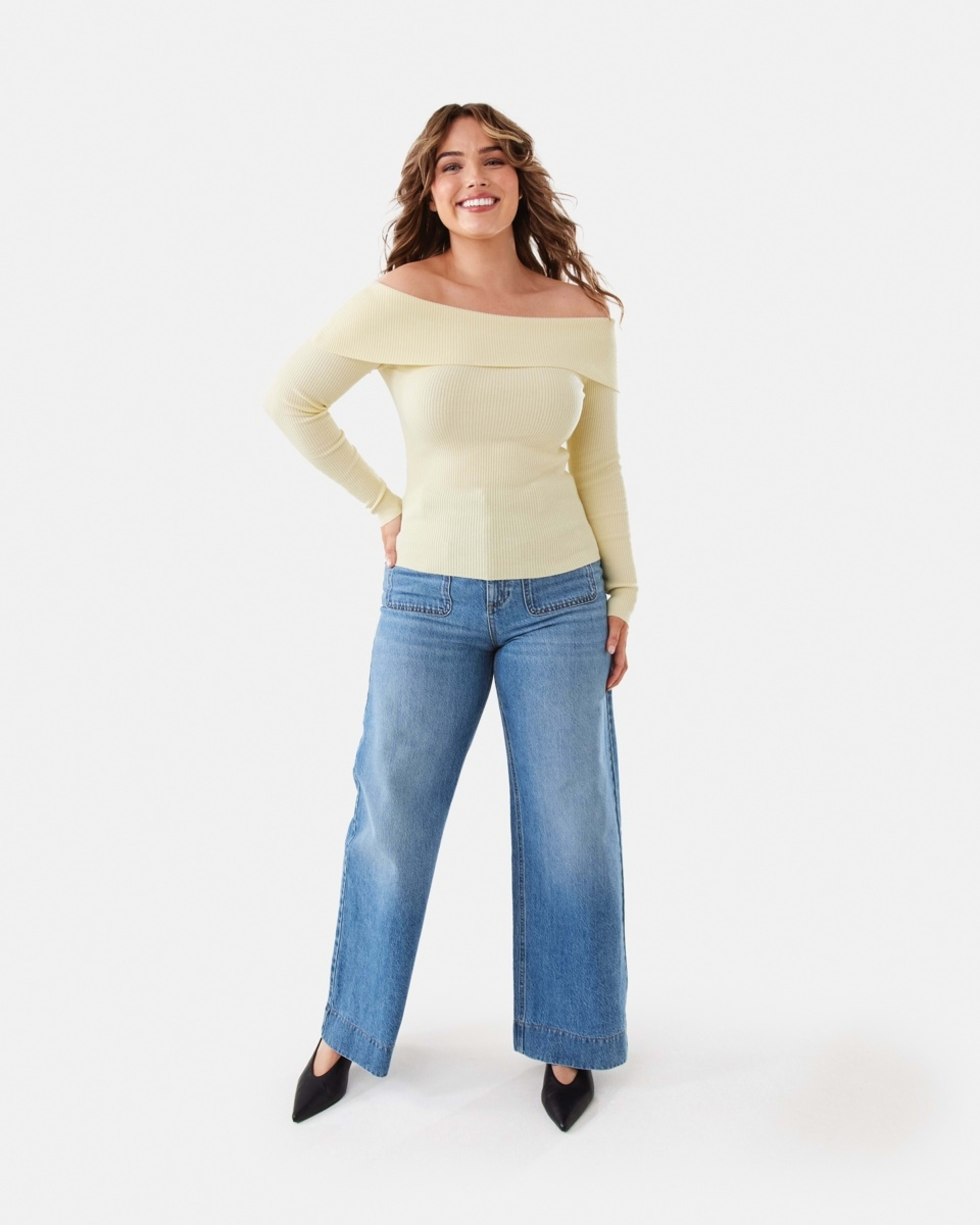 2 Long Sleeve Off Shoulder Top FLAN, 2 of 7