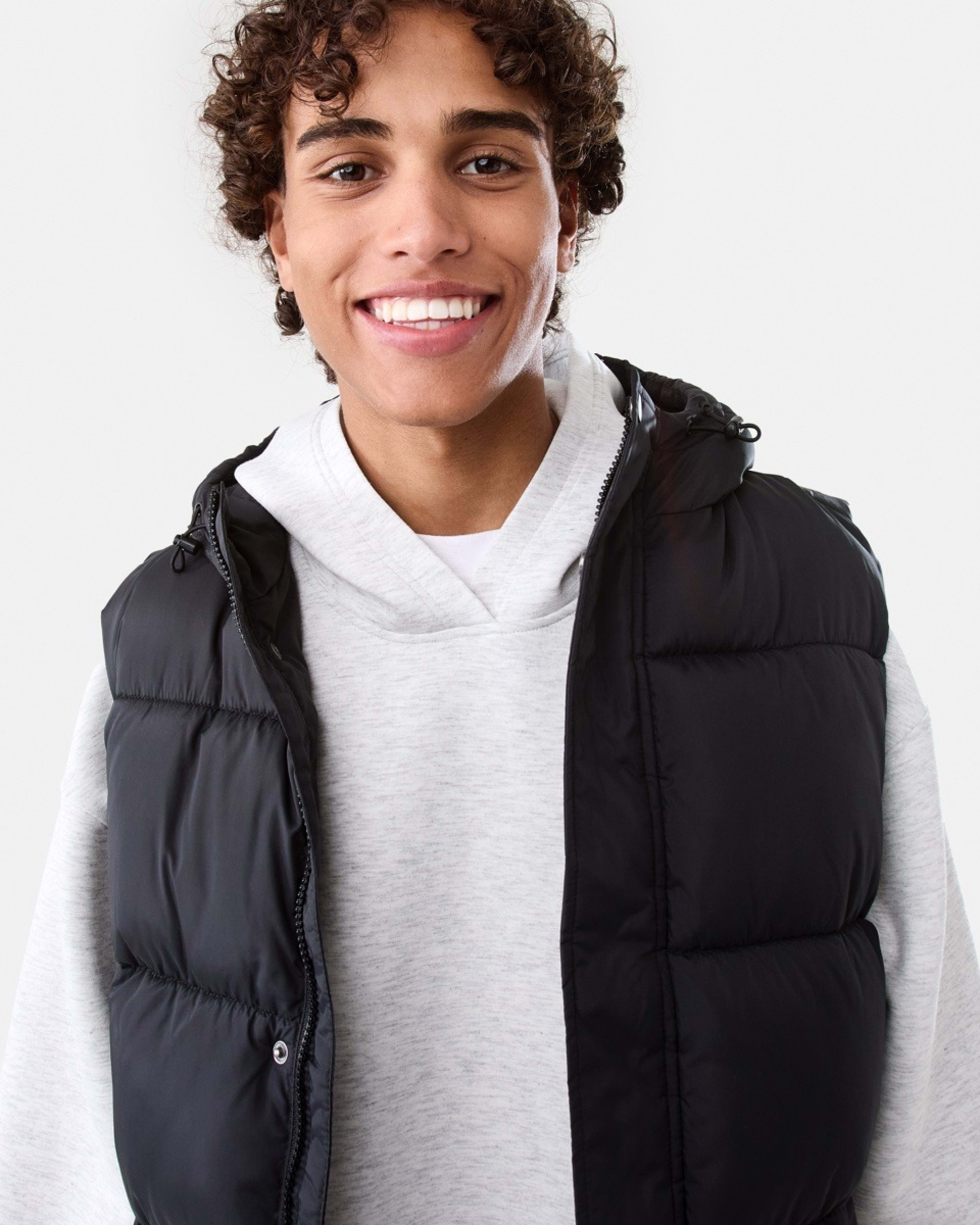 5 Hooded Puffer Vest Black, 5 of 7