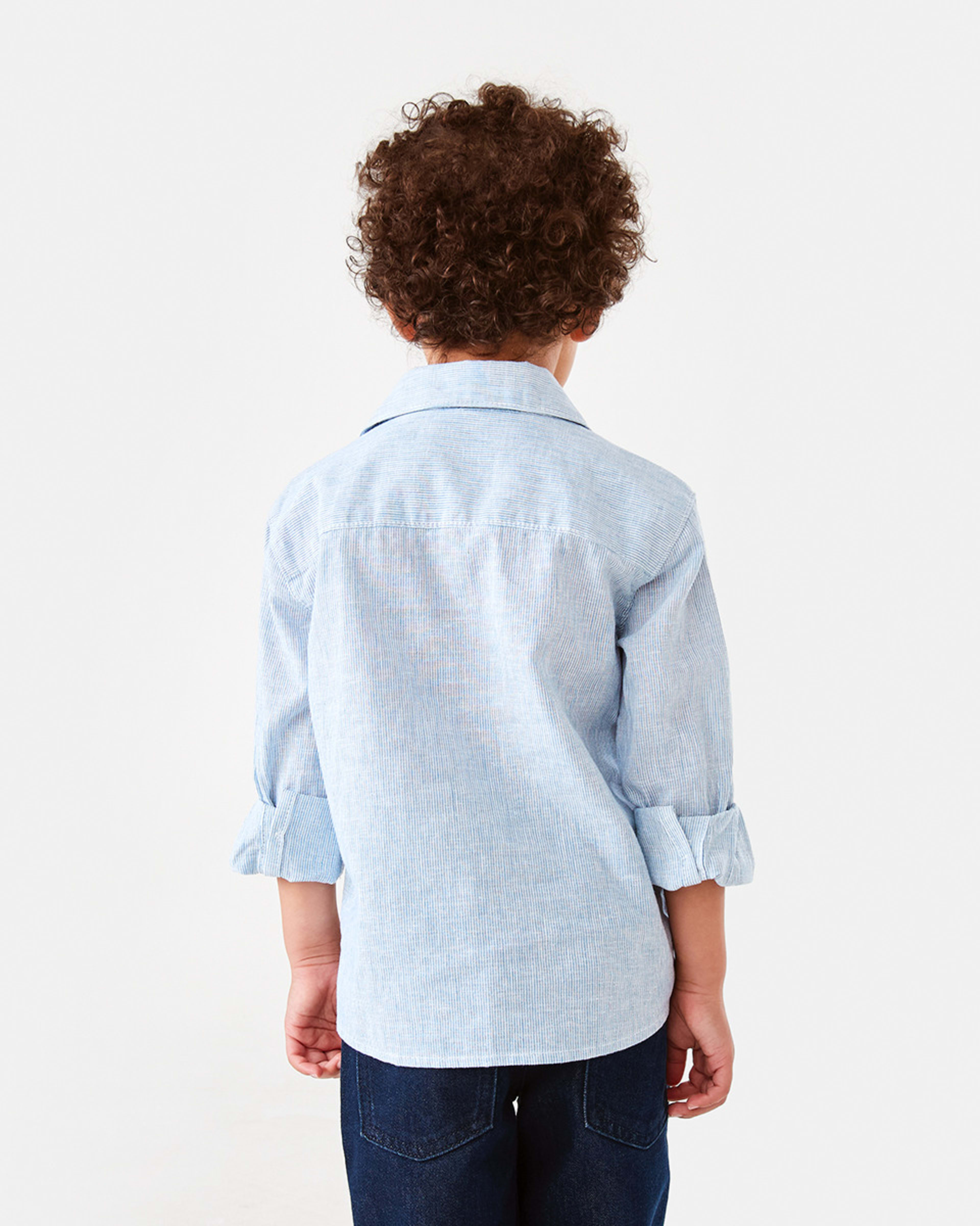 2 Long Sleeve Linen Shirt Stripe, 2 of 9