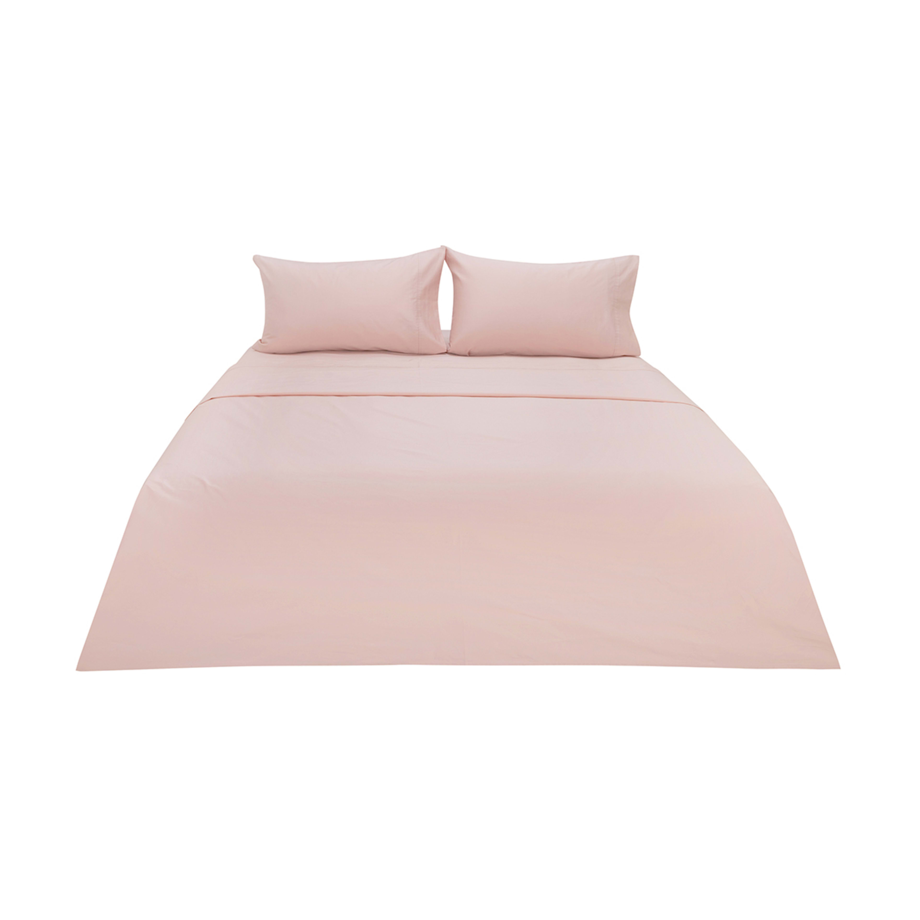 500 Thread Count Australian Grown Cotton Sheet Set - Double Bed, Pink ...