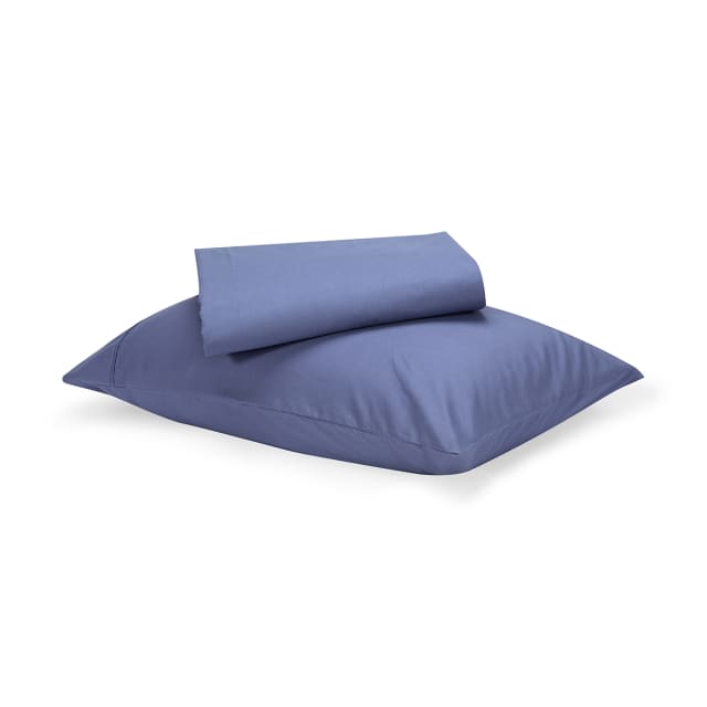 180 Thread Count Sheet Set King Single Bed, Mid Blue Kmart