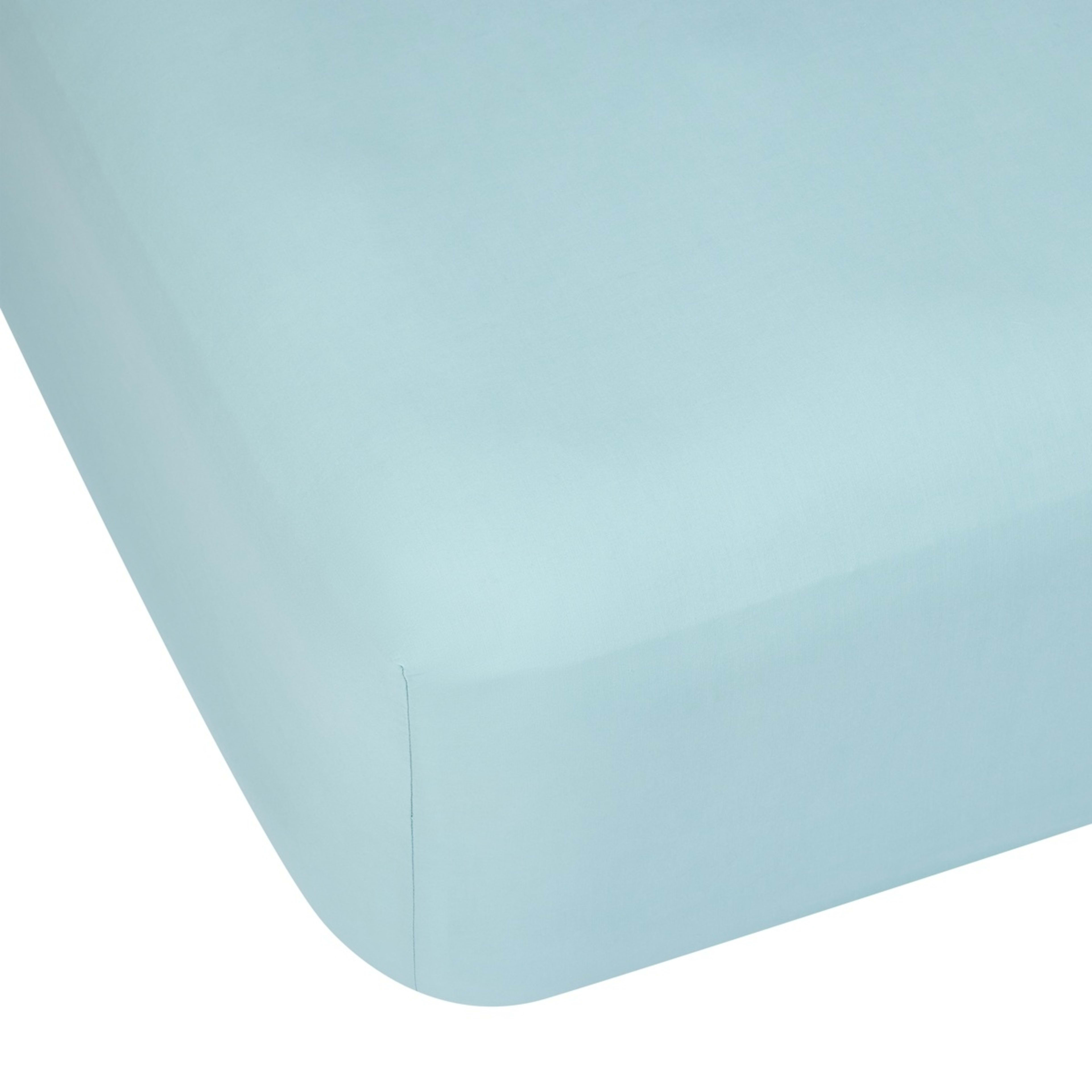 1 180 Thread Count Fitted Sheet - King Single Bed, Marine