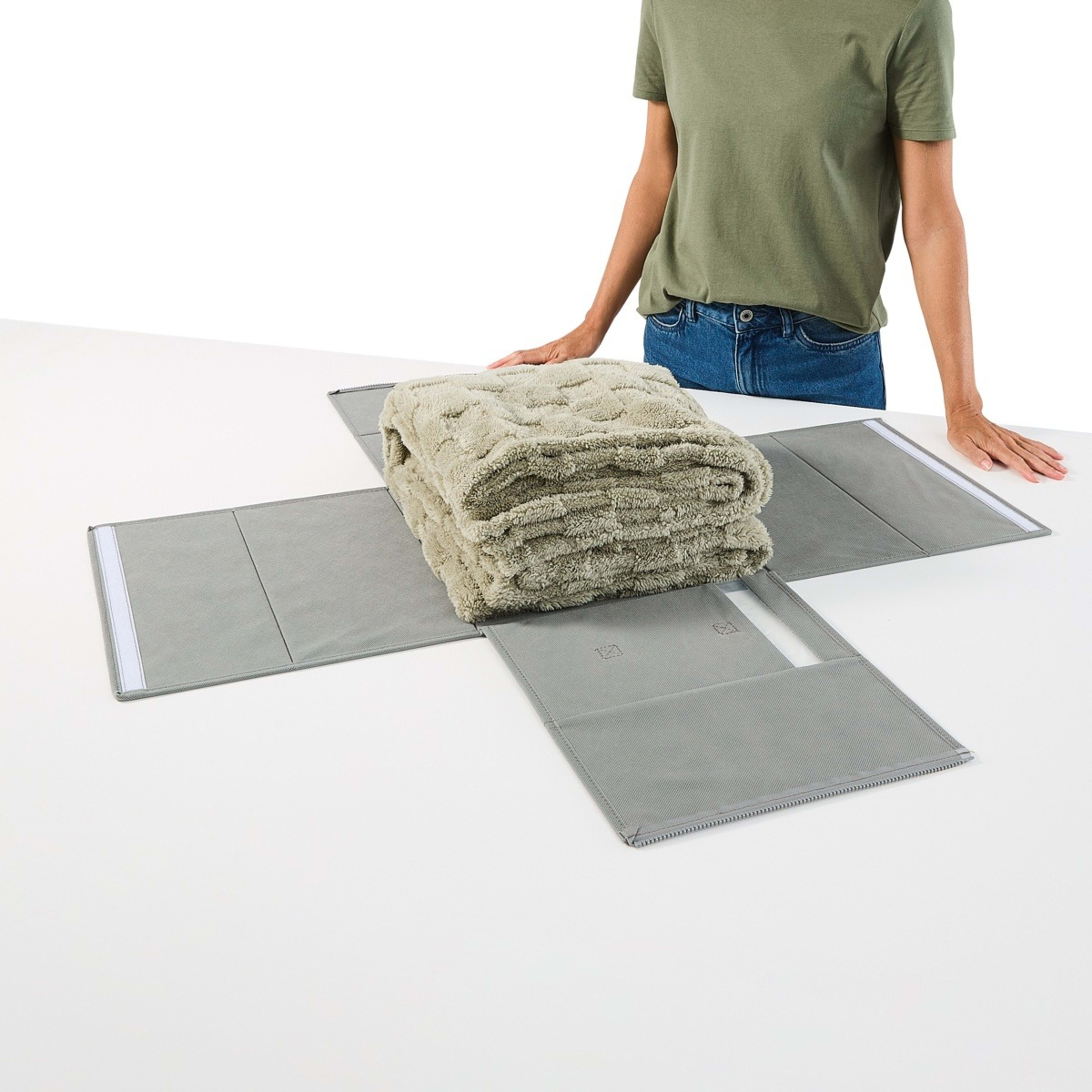 Linen Look Large Bed Linen Box - Charcoal - Kmart