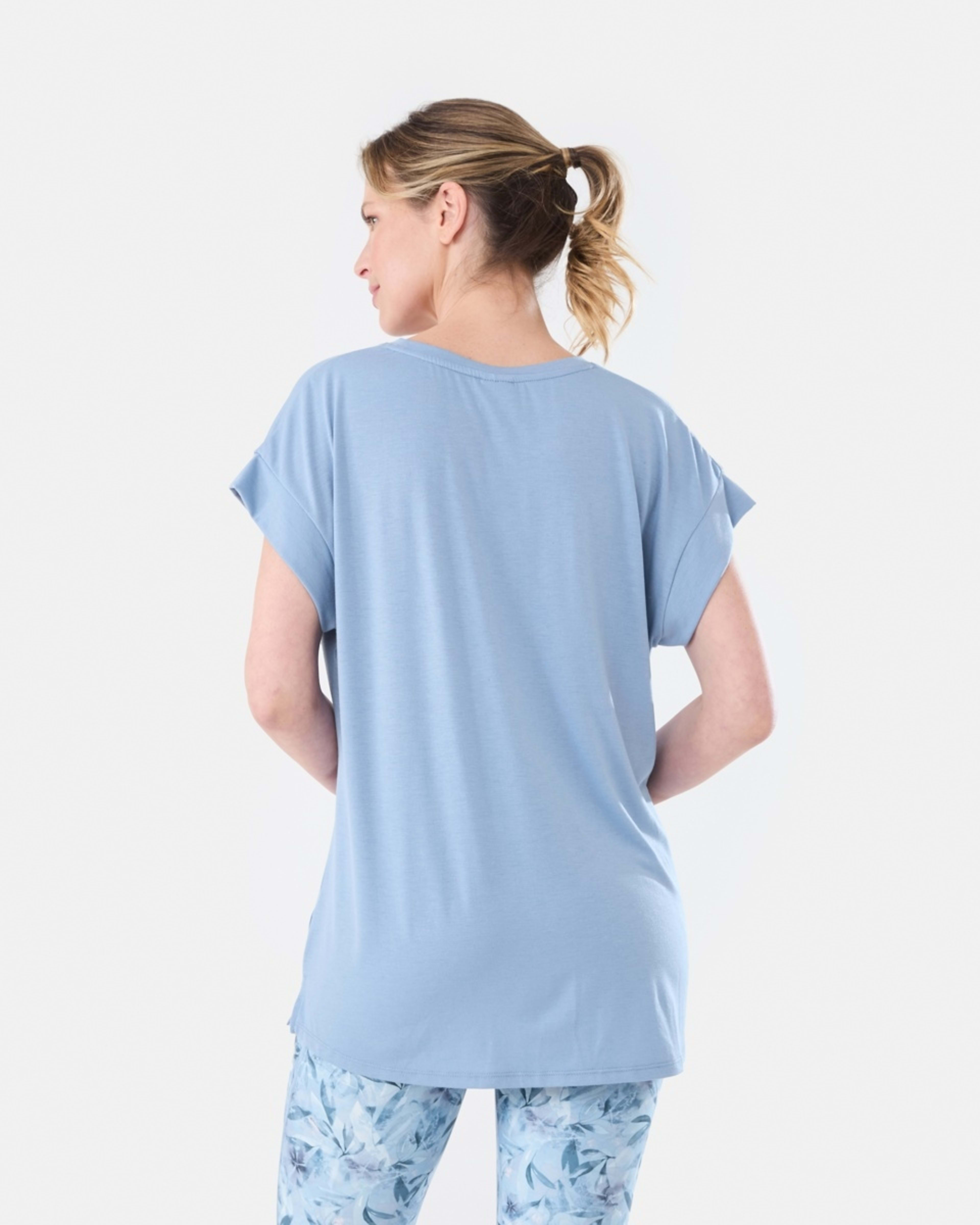 3 Everlast Womens Relaxed Longline T-shirt EVERLAST OASIS BLUE, 3 of 6