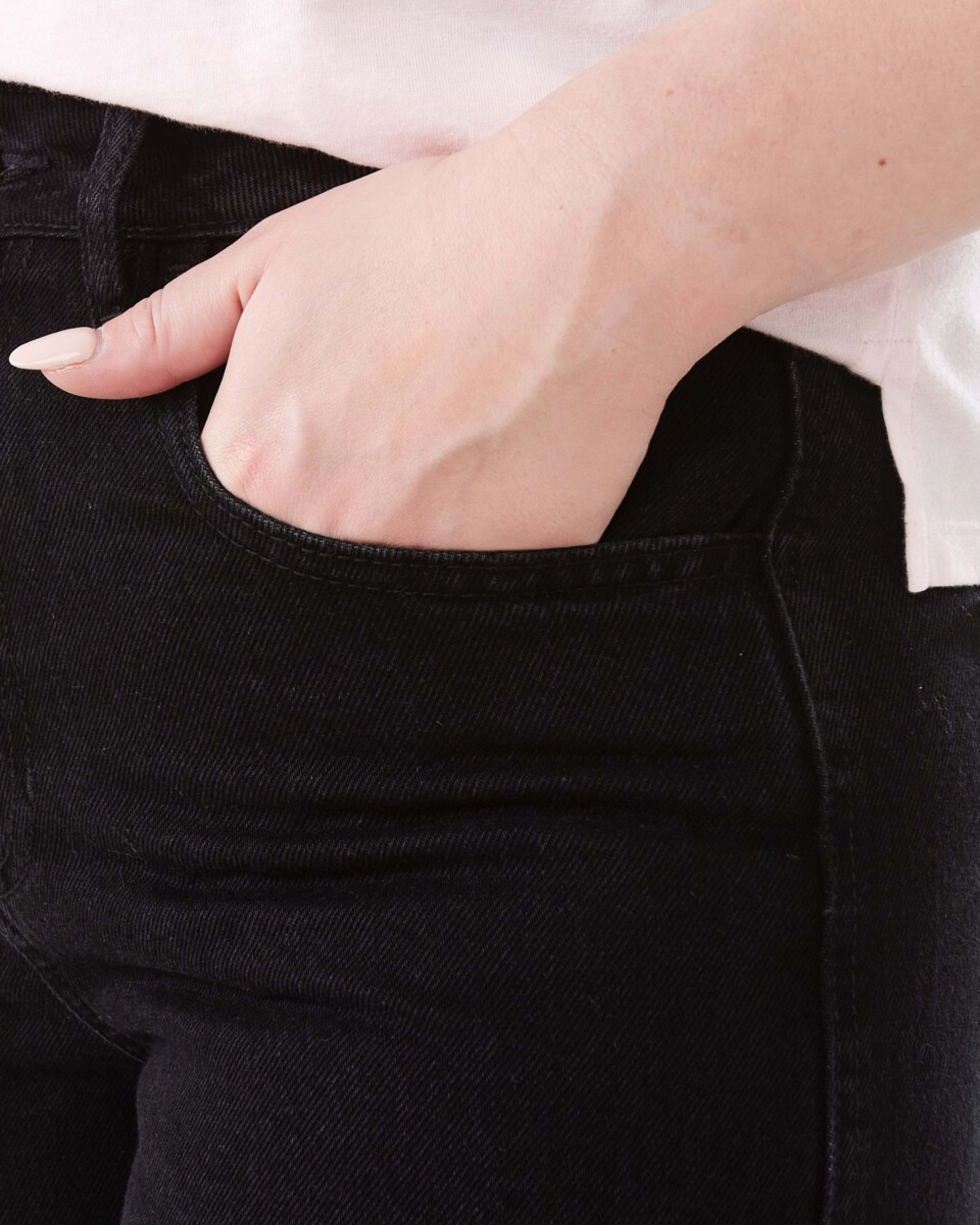 6 Barrel Leg Jeans Black Wash, 6 of 8