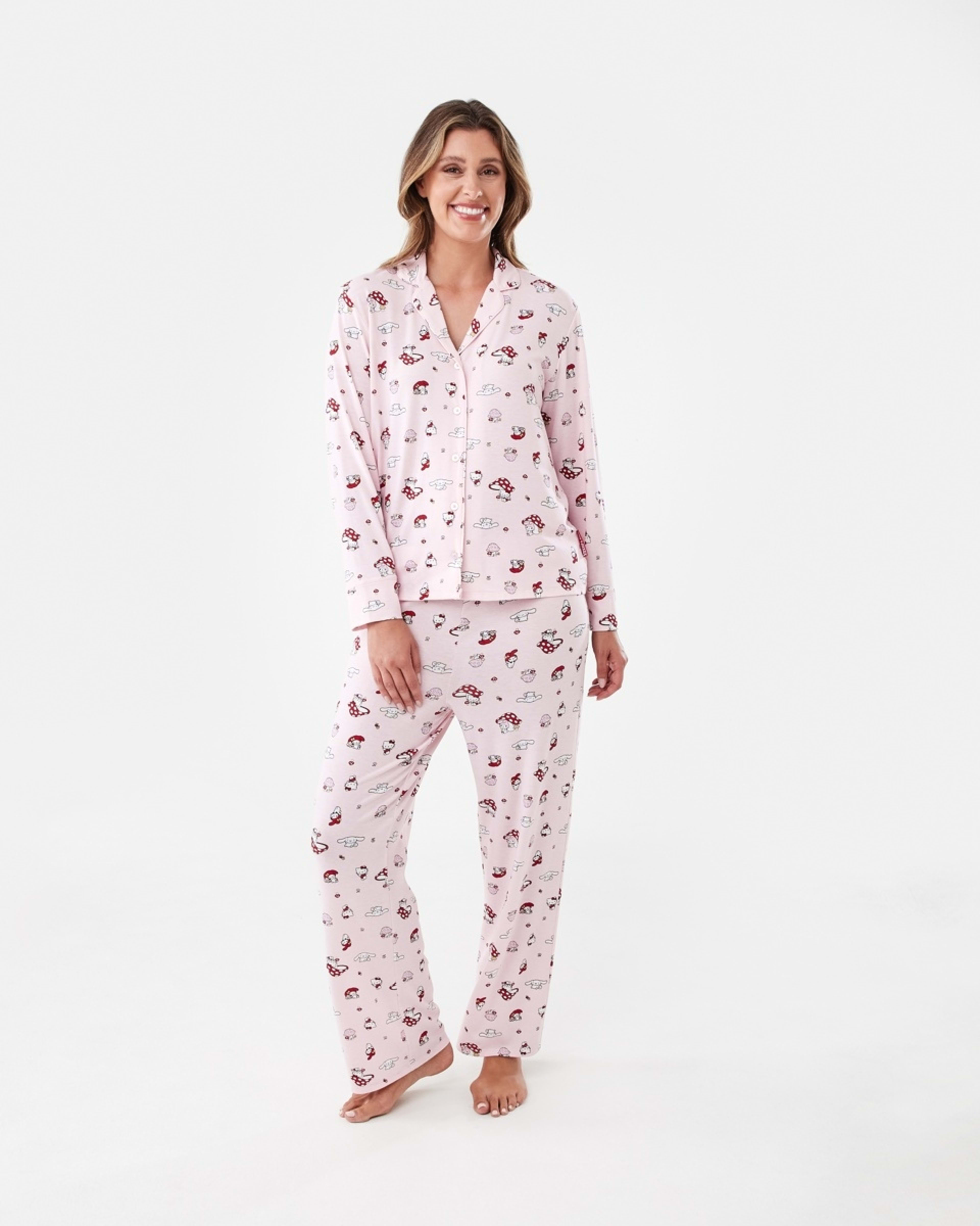 1 Hello Kitty License Long Sleeve Top and Pants Comfort Pyjama Set Hello Kit