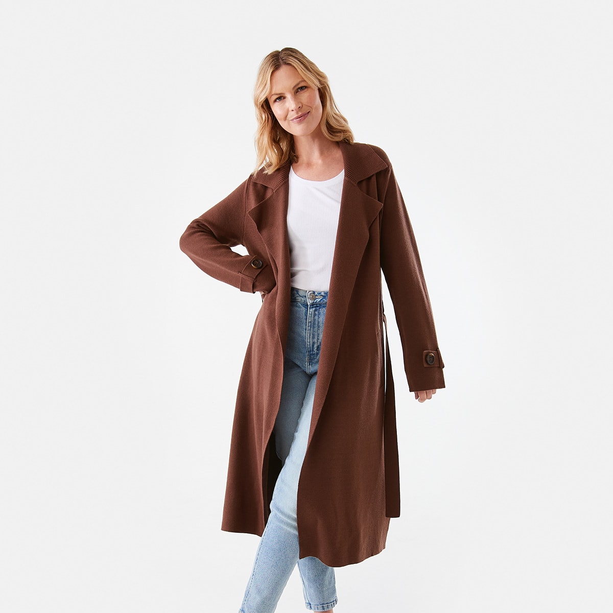 Trench Look Coatigan Kmart