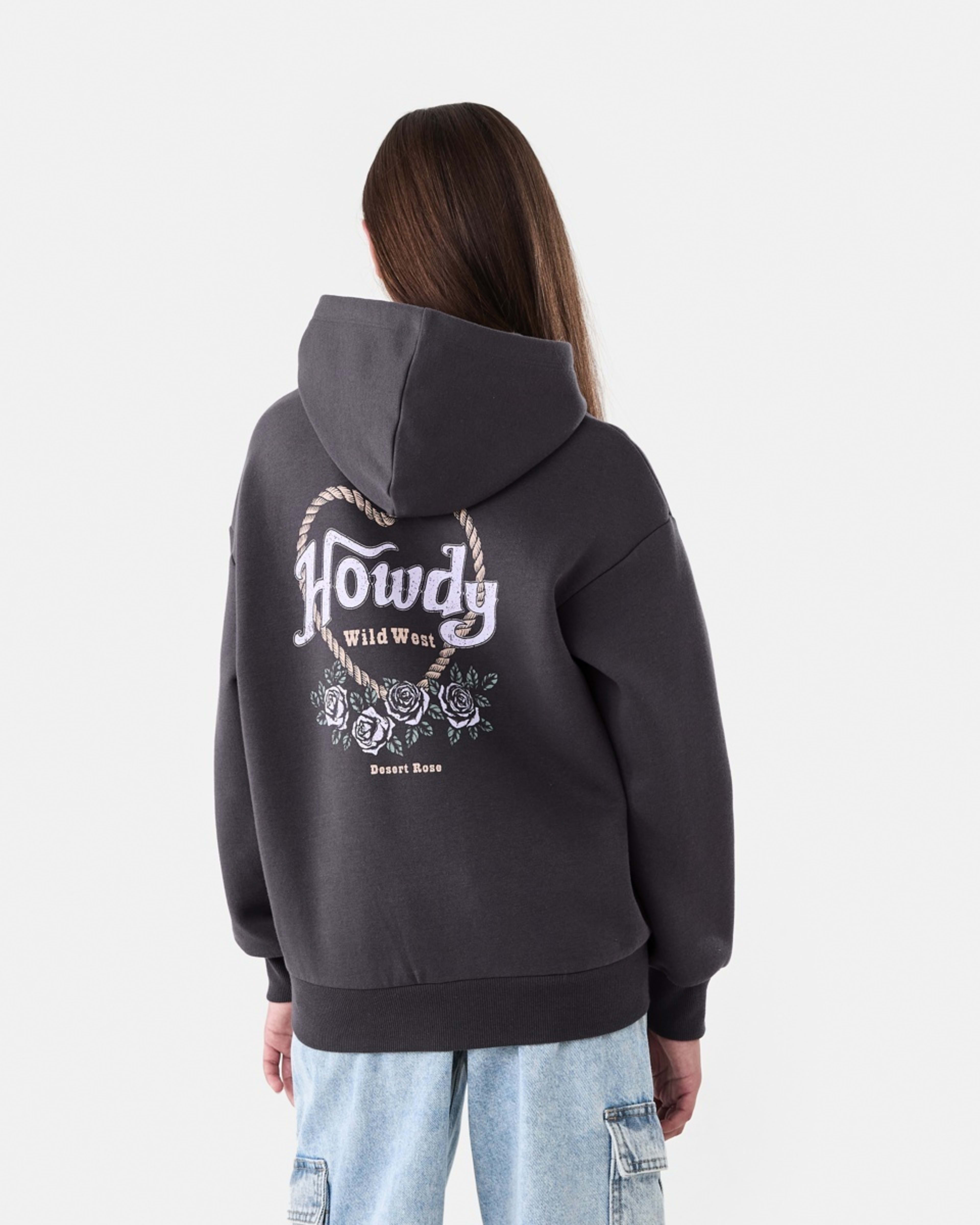 2 Oversized Hoodie Grey Howdy, 2 of 6