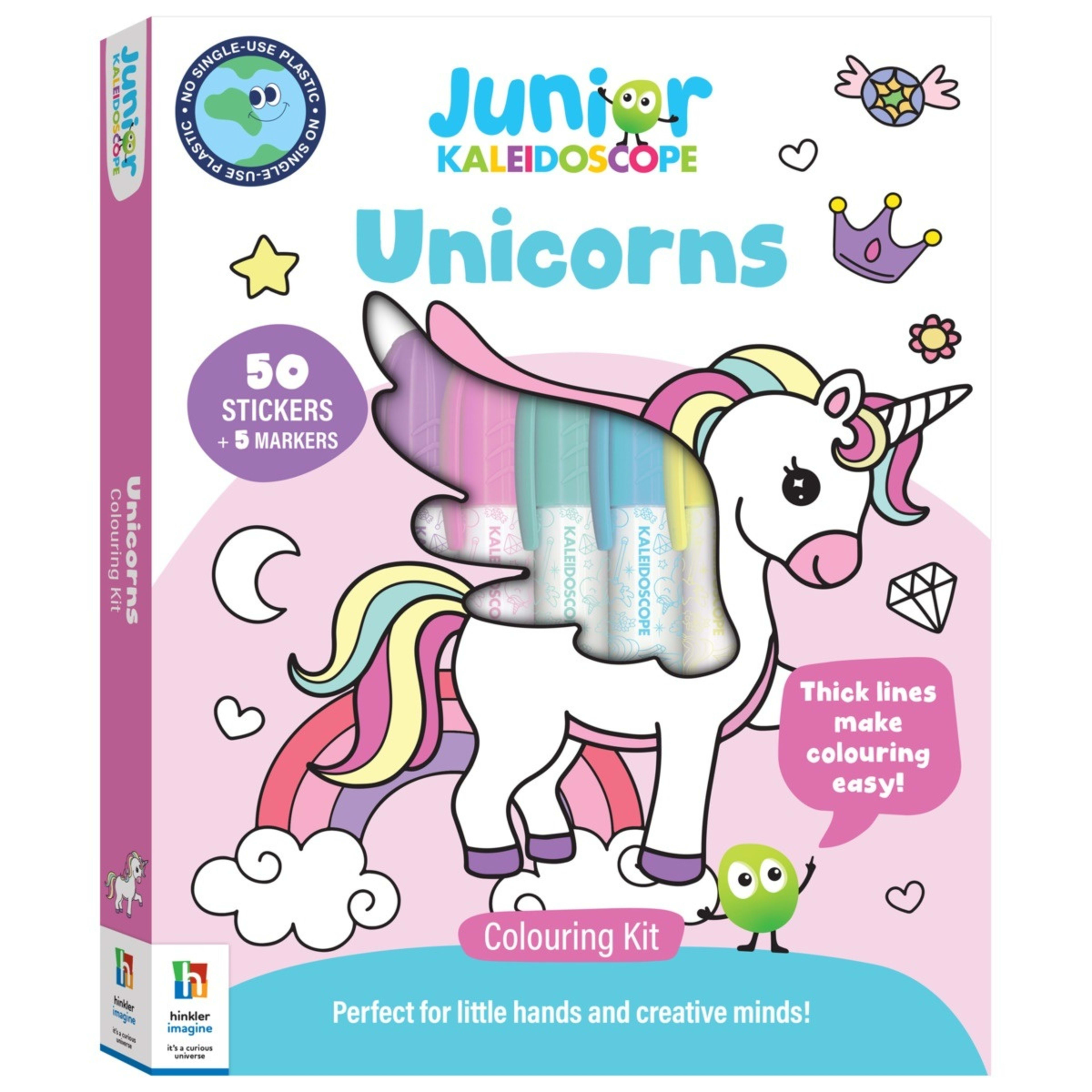 Junior Kaleidoscope Colouring Kit: Unicorns - Book - Kmart