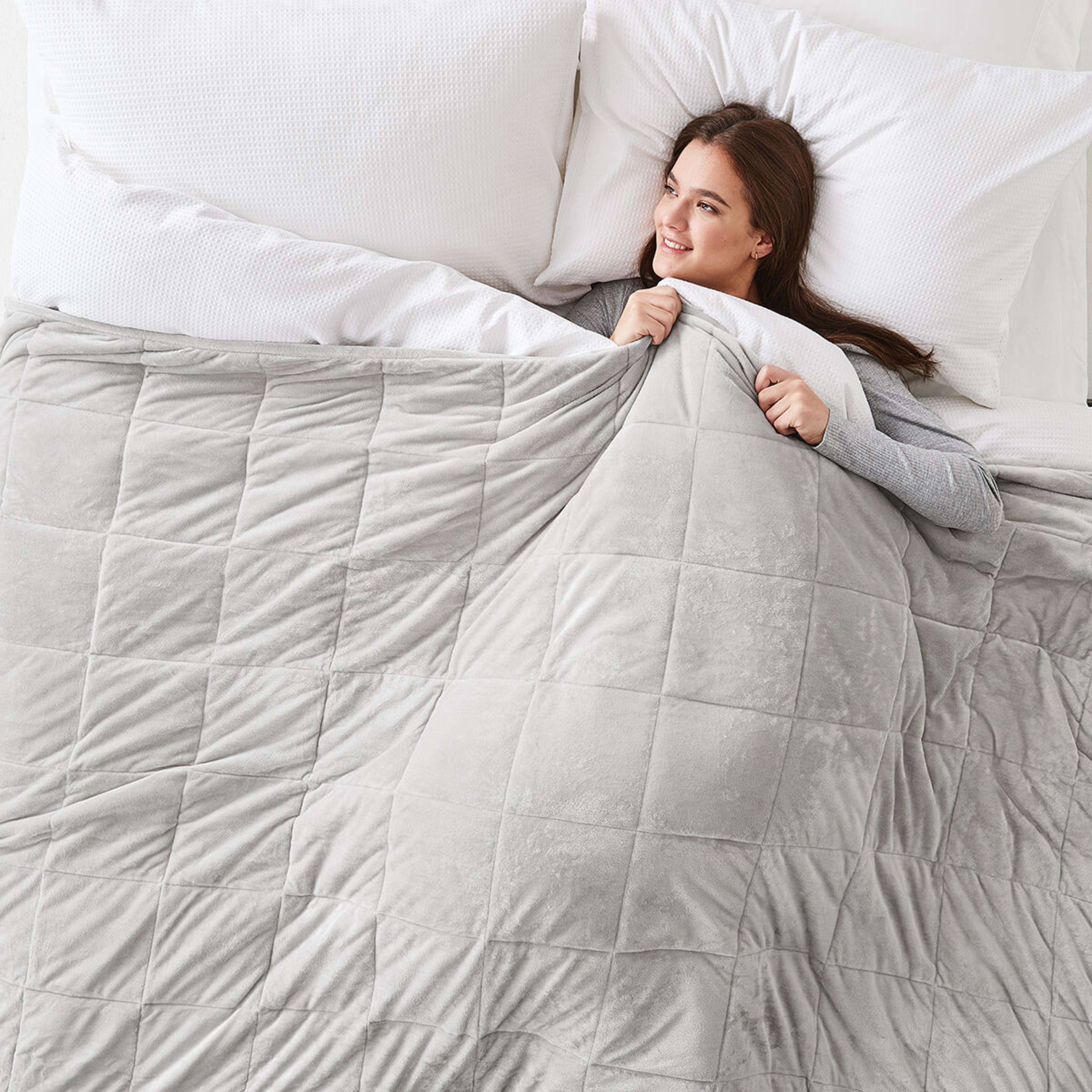 4 Adult Weighted Blanket - Grey, 4 of 10