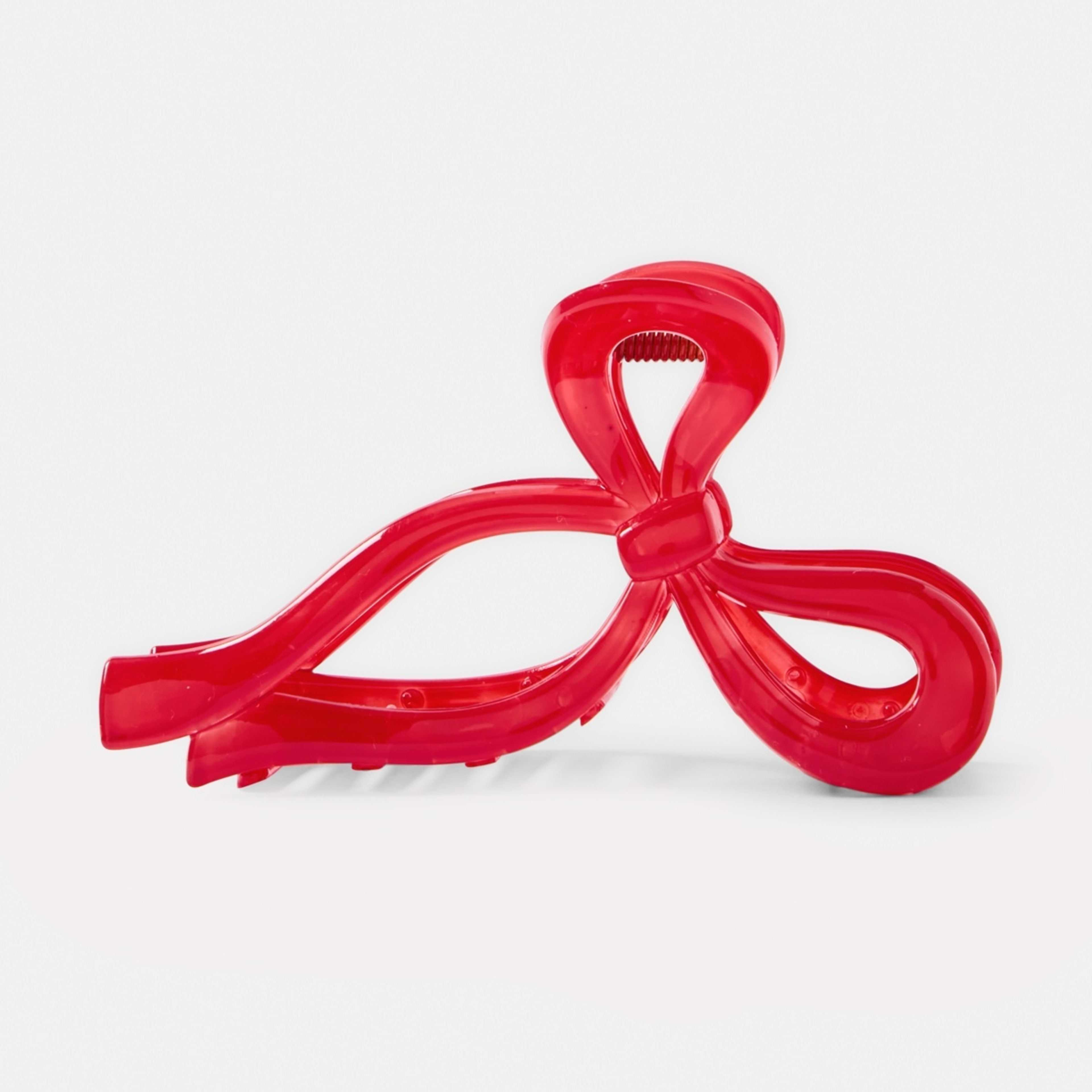 1 Red Bow Claw Hair Clip