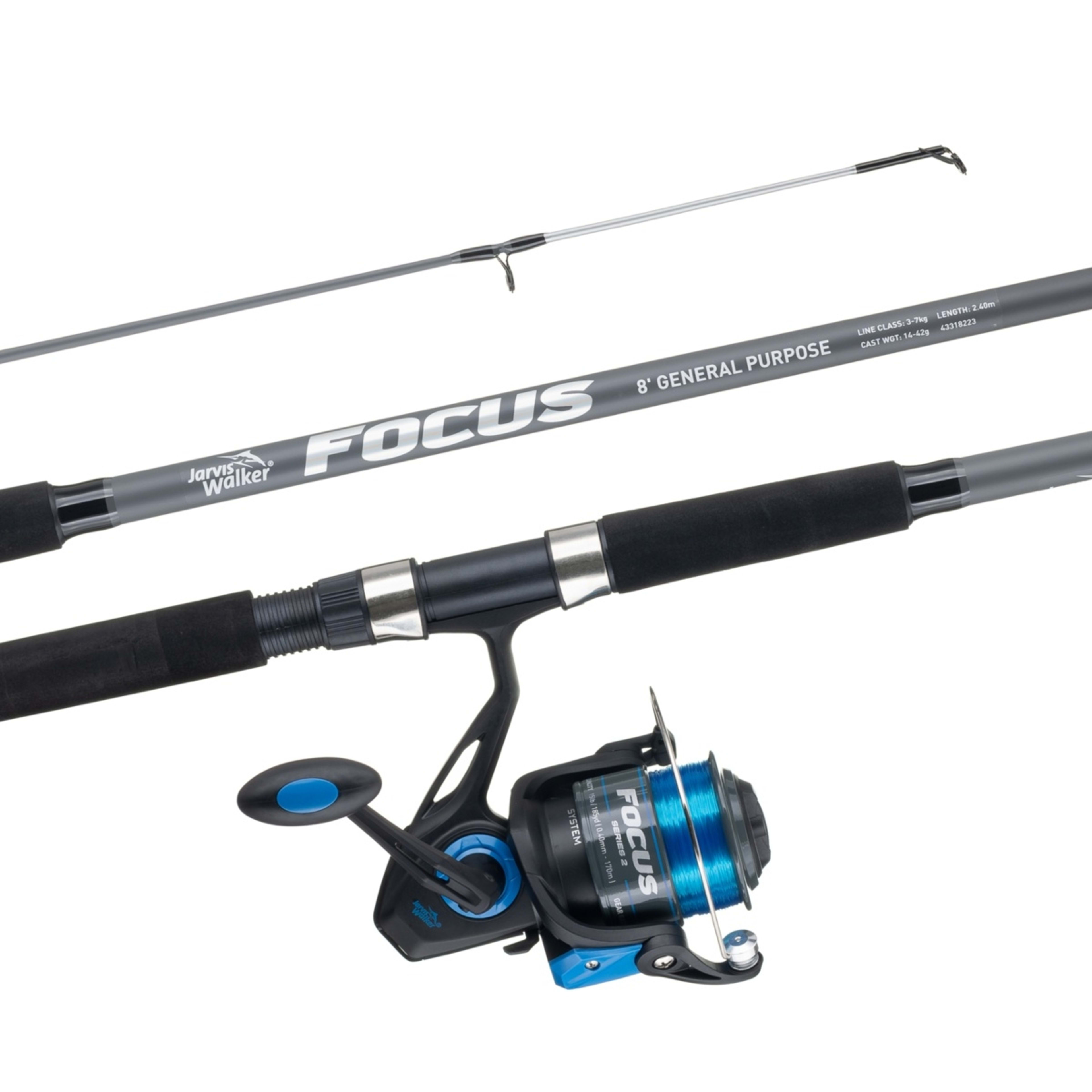 1 Jarvis Walker Focus Series 2 General Purpose Combo - 8ft., Black and Blue