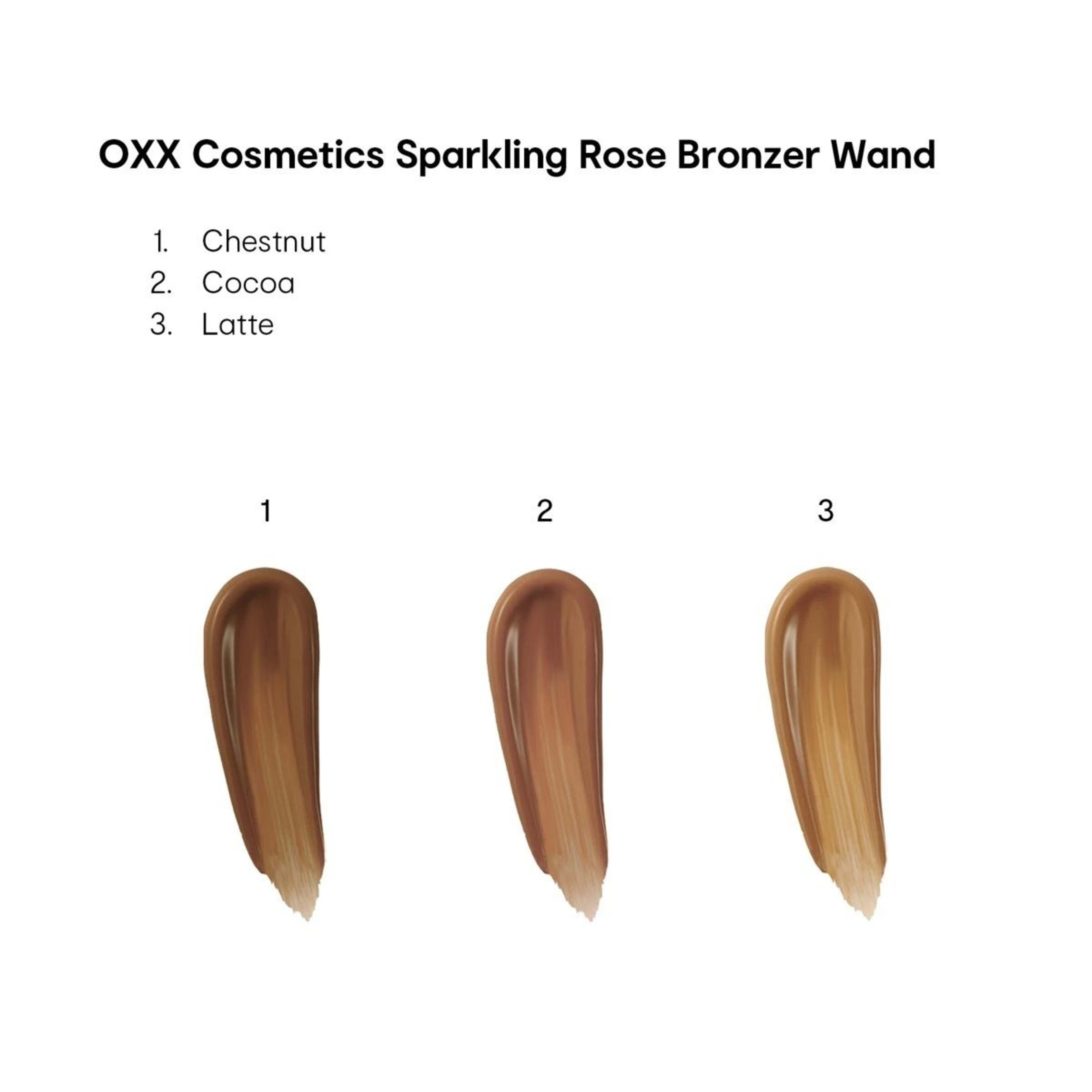 5 OXX Cosmetics Sparkling Rose Bronzer Wand - Cocoa, 5 of 9