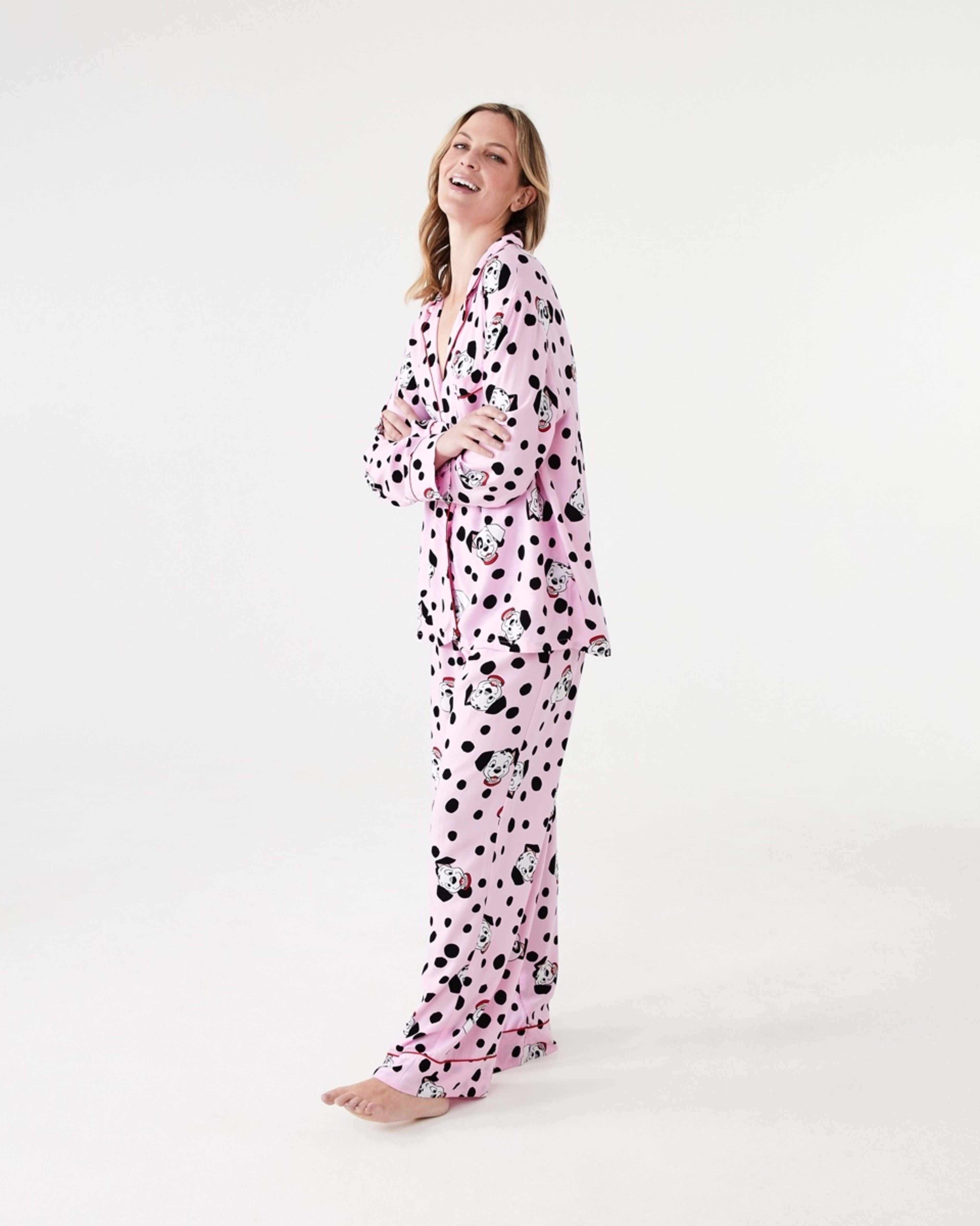 2 101 Dalmatians License Long Sleeve Top and Pants Woven Pyjama Set 101 DALMATIANS PINK LADY, 2 of 8